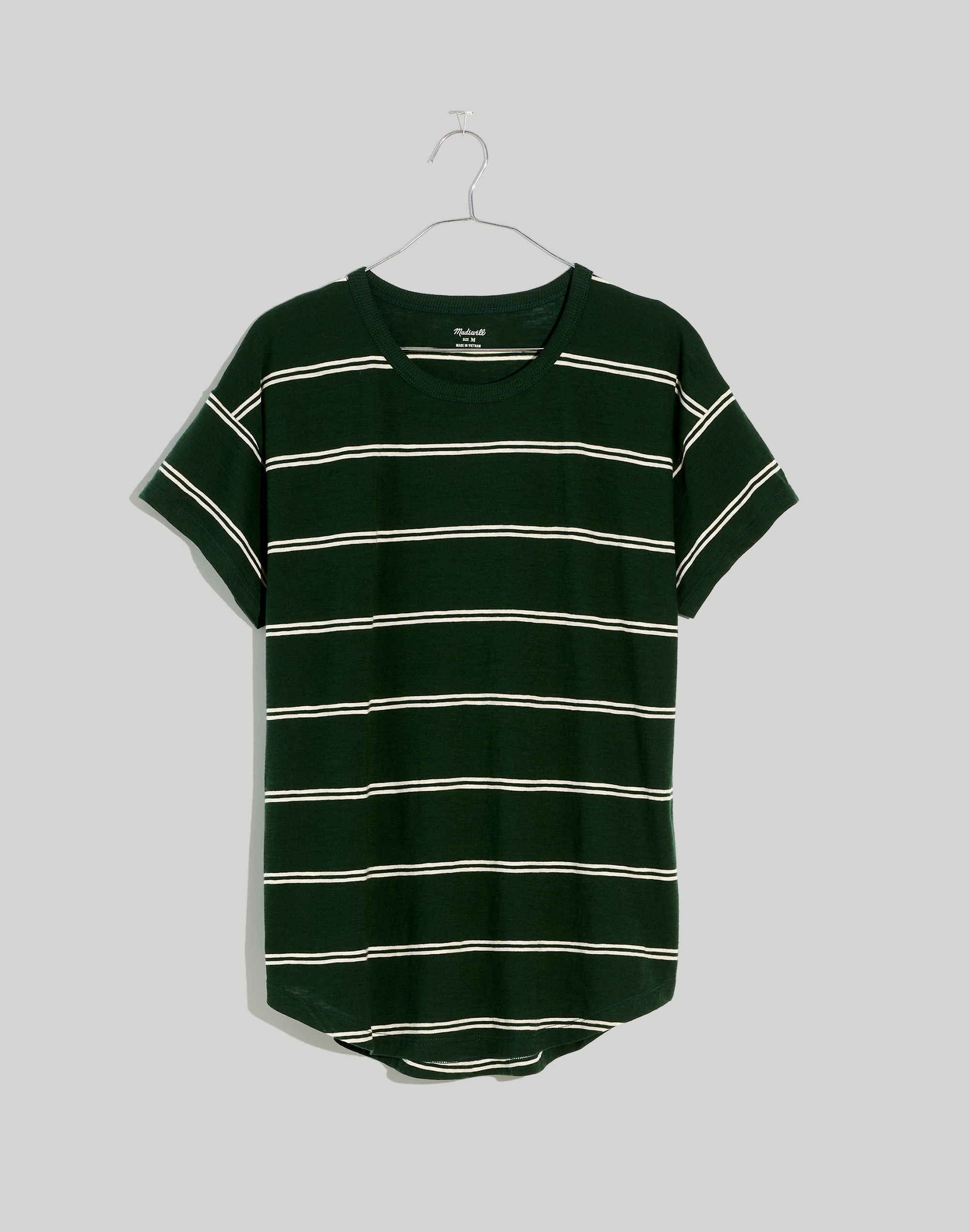 Whisper Cotton Crewneck Tee in Amar Stripe