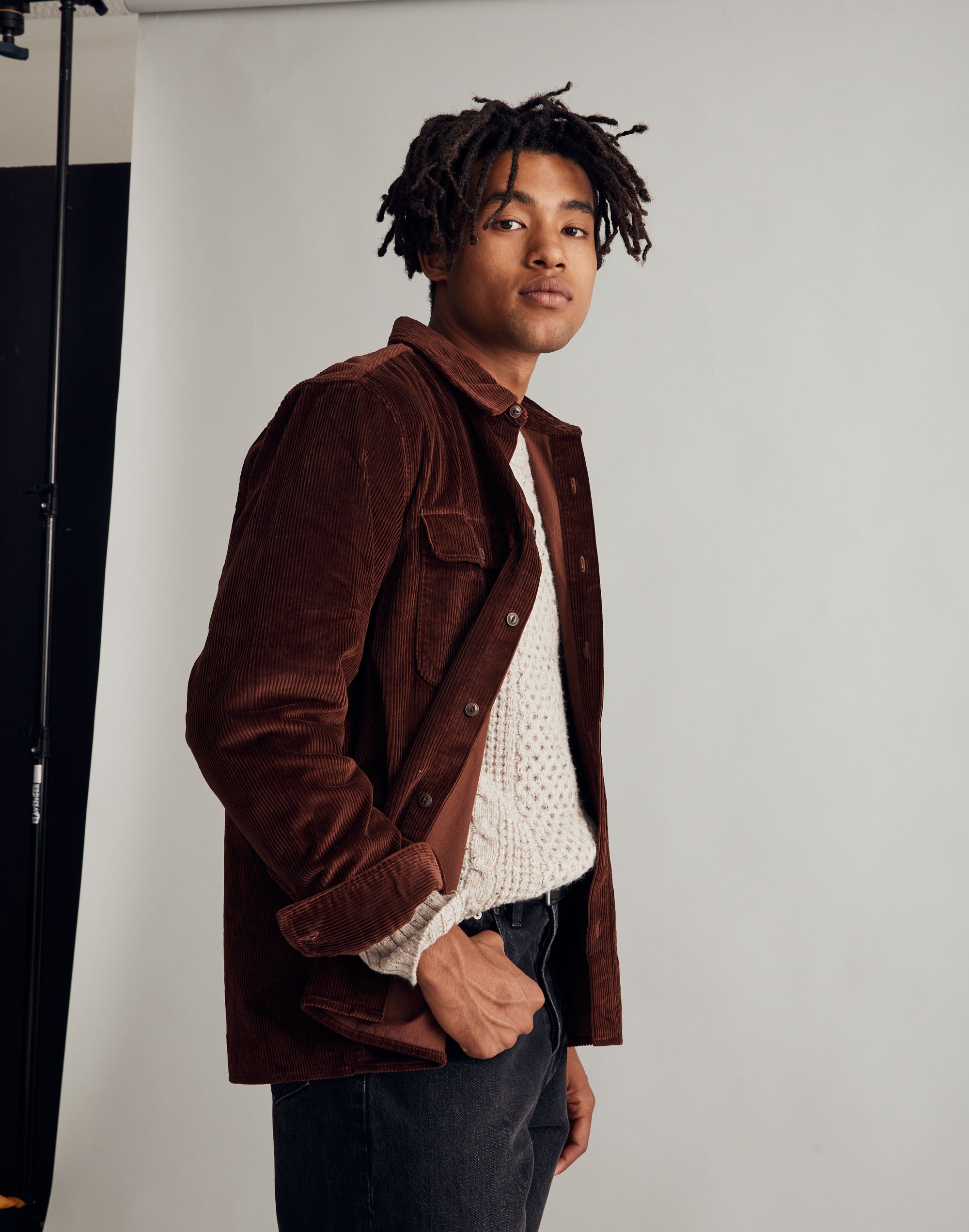 Corduroy Easy Long-Sleeve Shirt