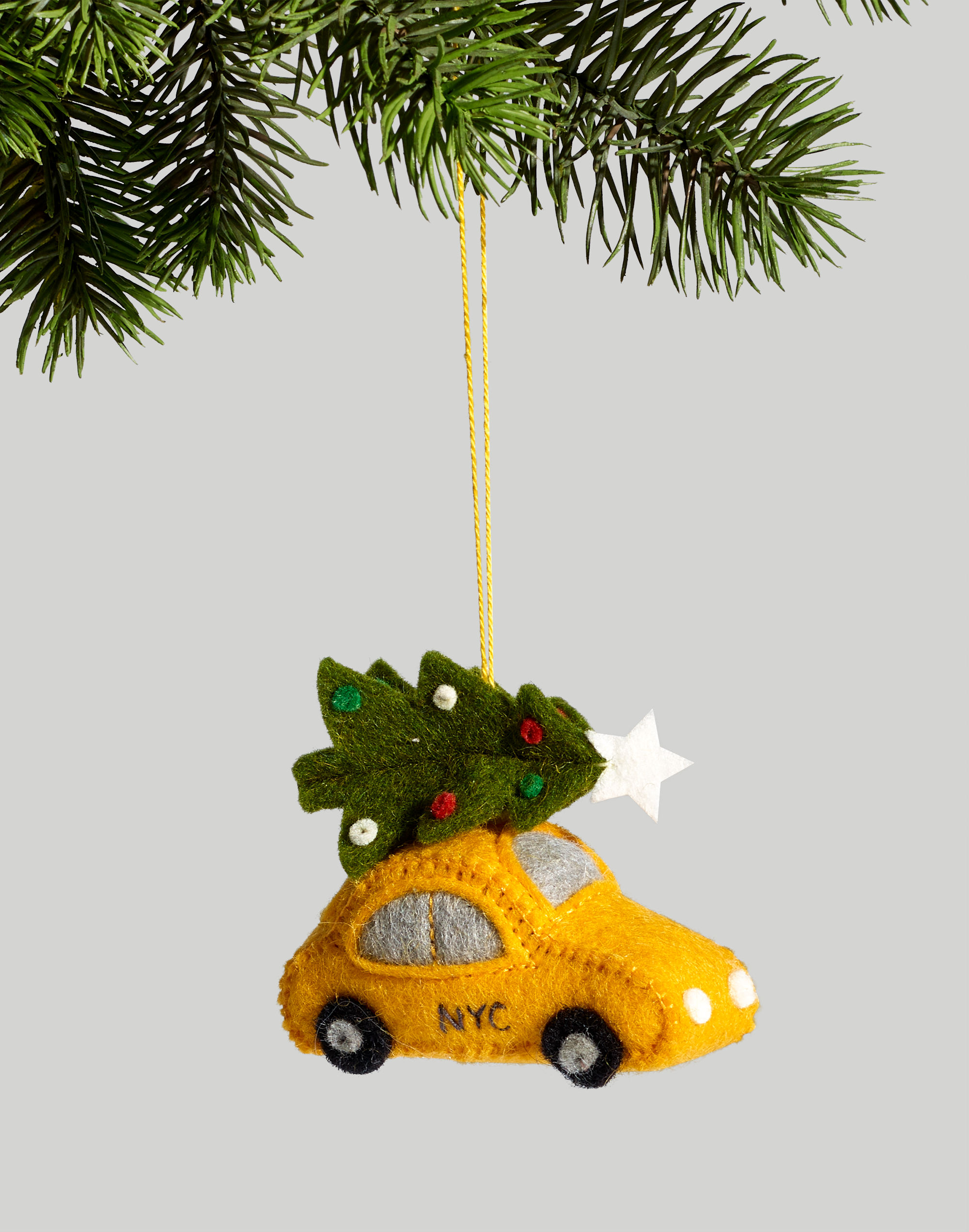 Craftspring Felt Holiday Taxi Ornament
