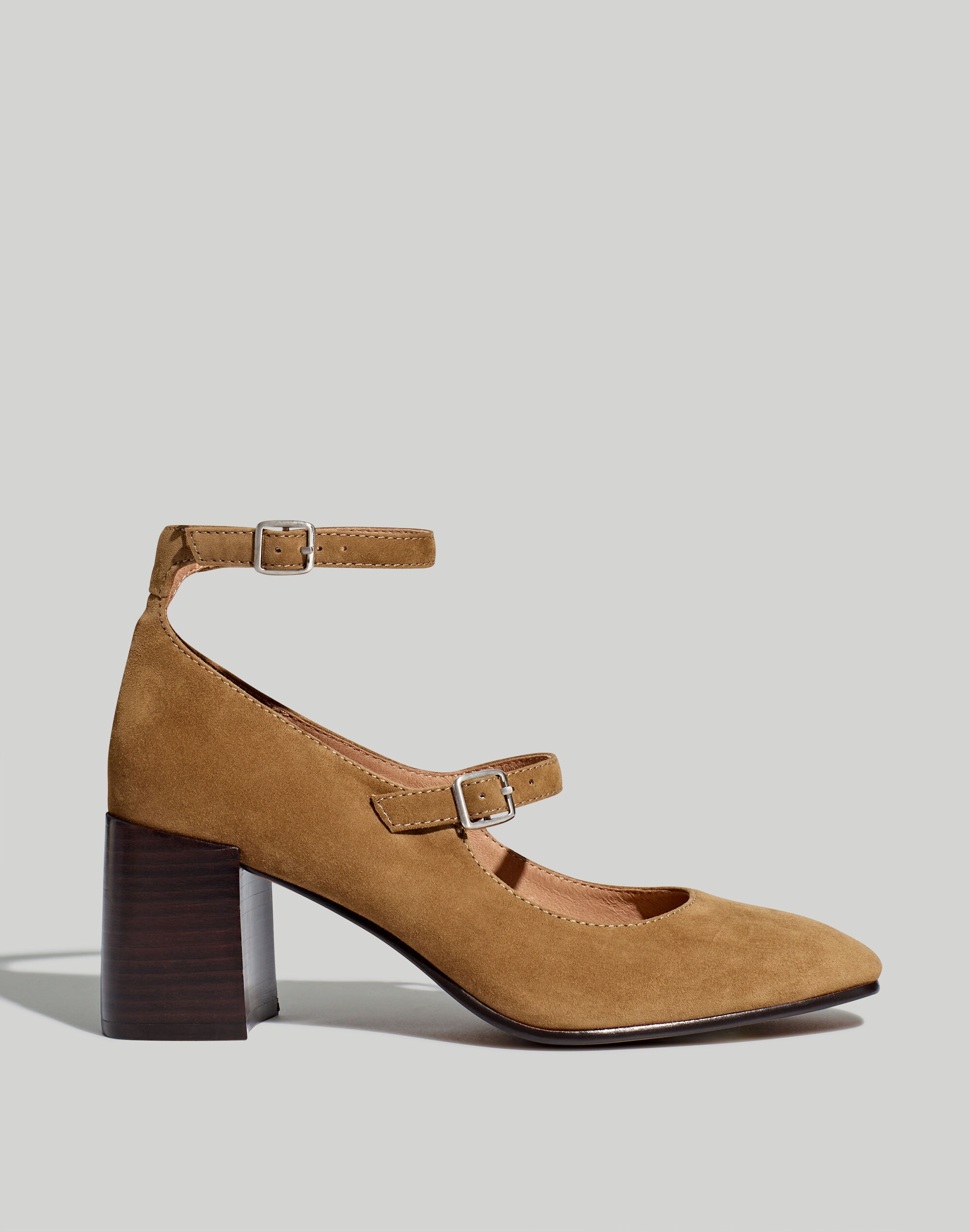 The Maddie Heeled Mary Jane in Suede