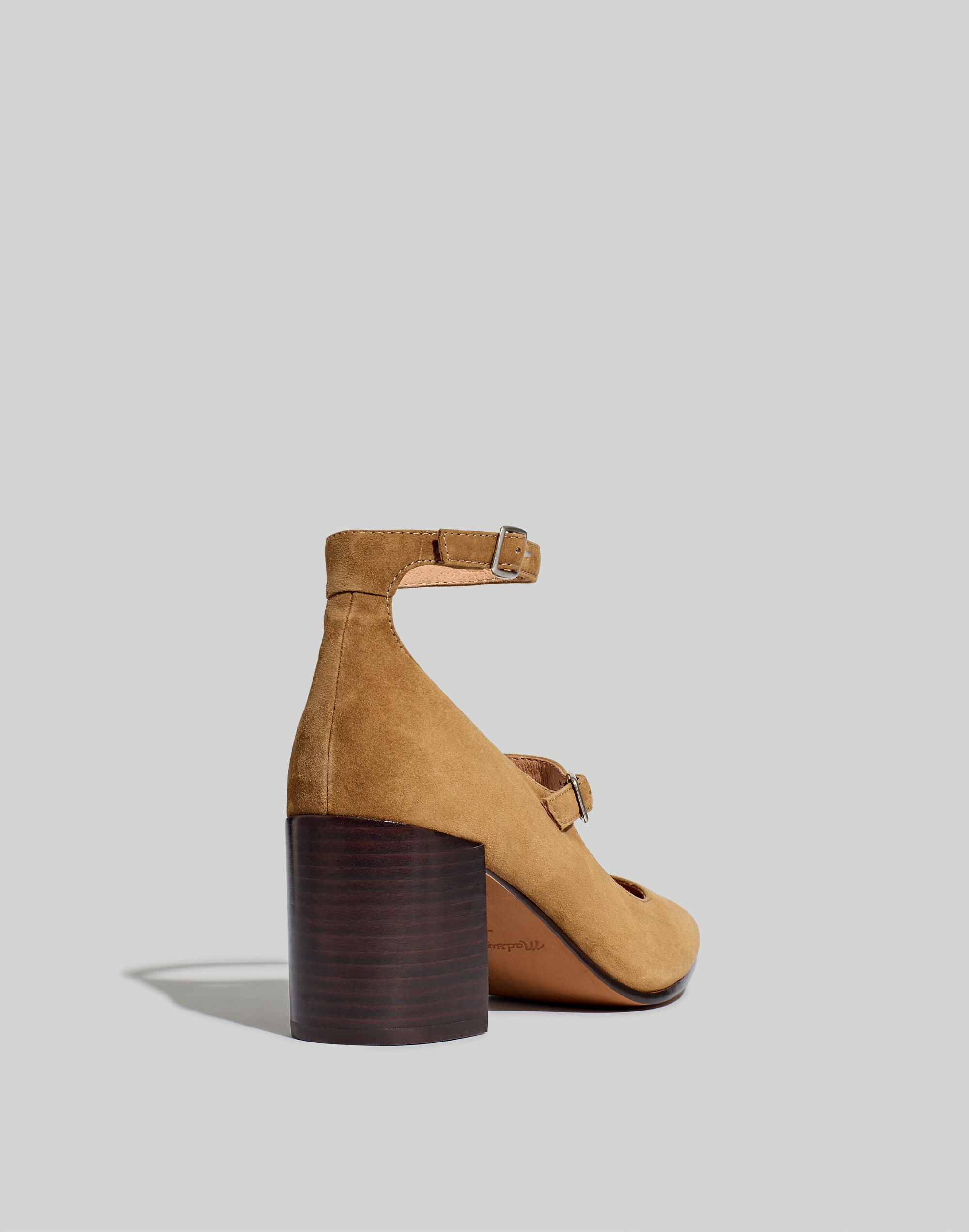 The Maddie Heeled Mary Jane in Suede