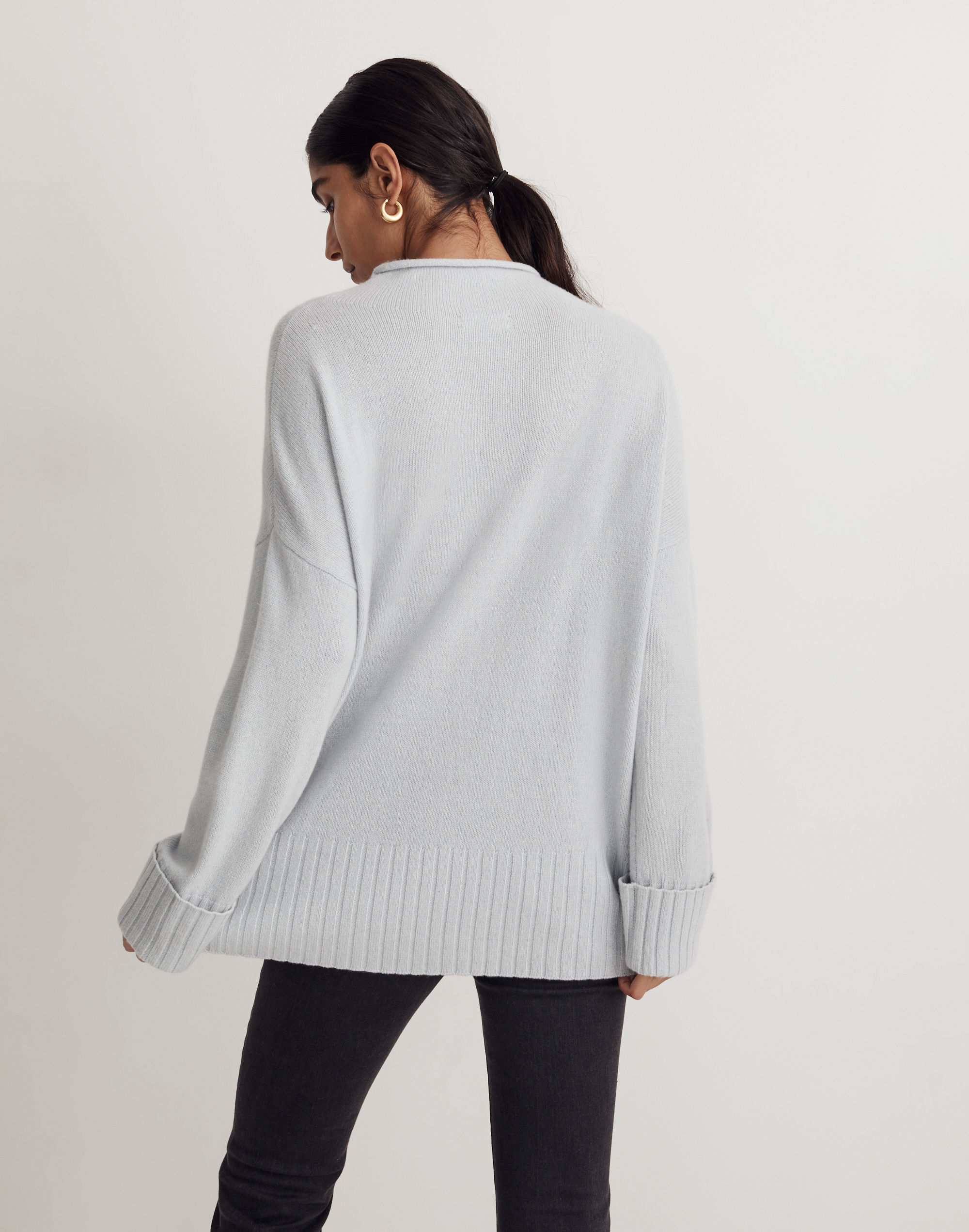 (Re)sourced Cashmere Mockneck Pullover Sweater