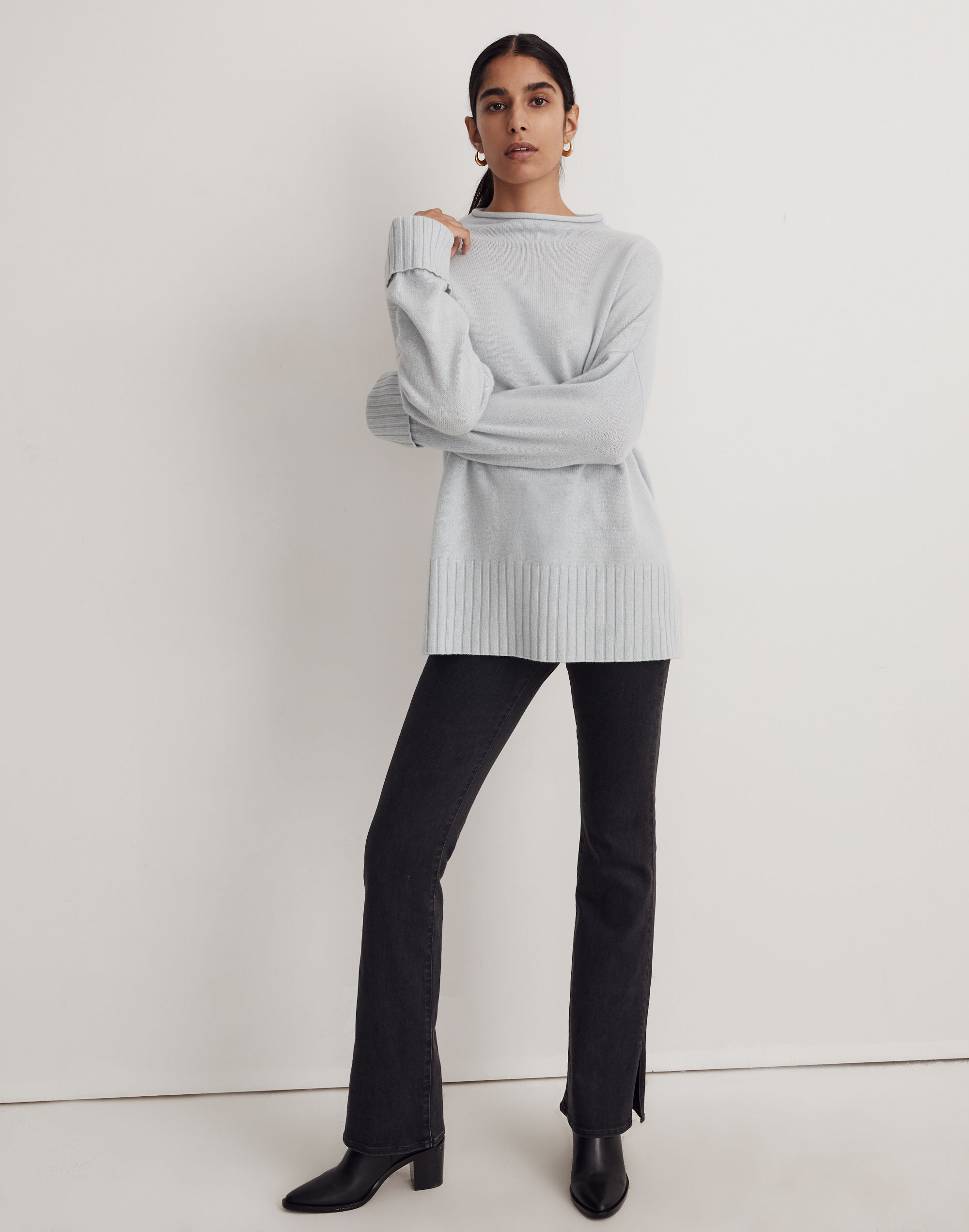 (Re)sourced Cashmere Mockneck Pullover Sweater