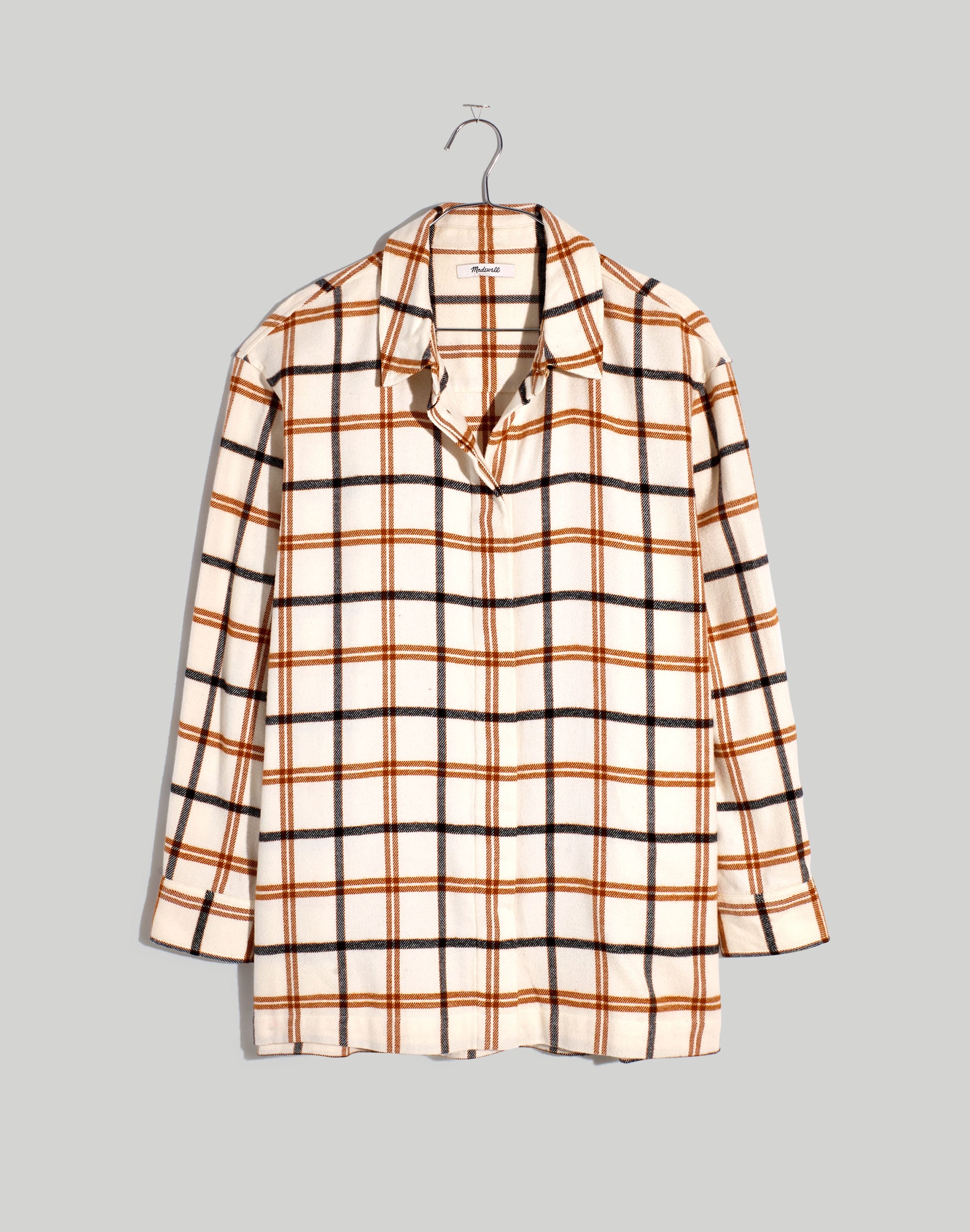 Flannel Oversized Boyfriend Shirt in Plaid