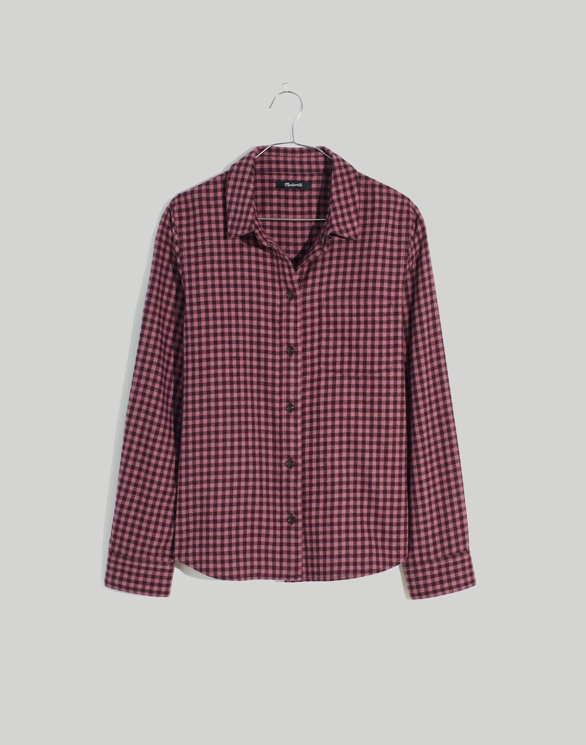 Shrunken Button-Up Shirt in Gingham