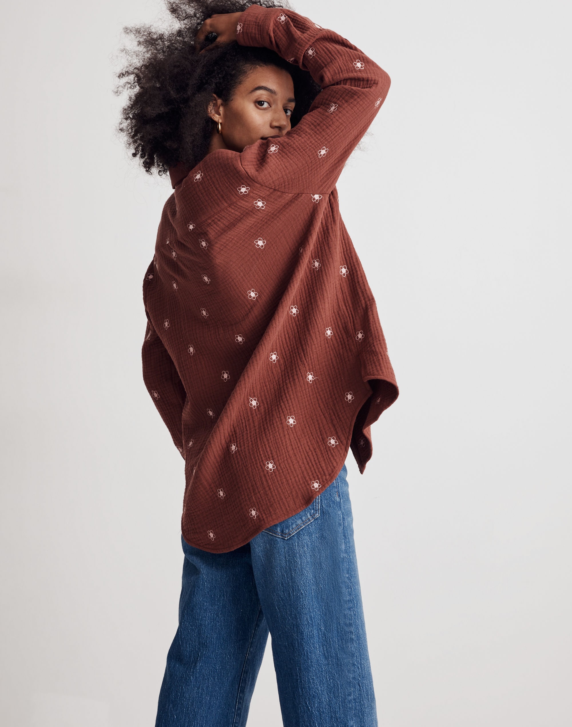 Embroidered Lightspun Oversized Ex-Boyfriend Shirt