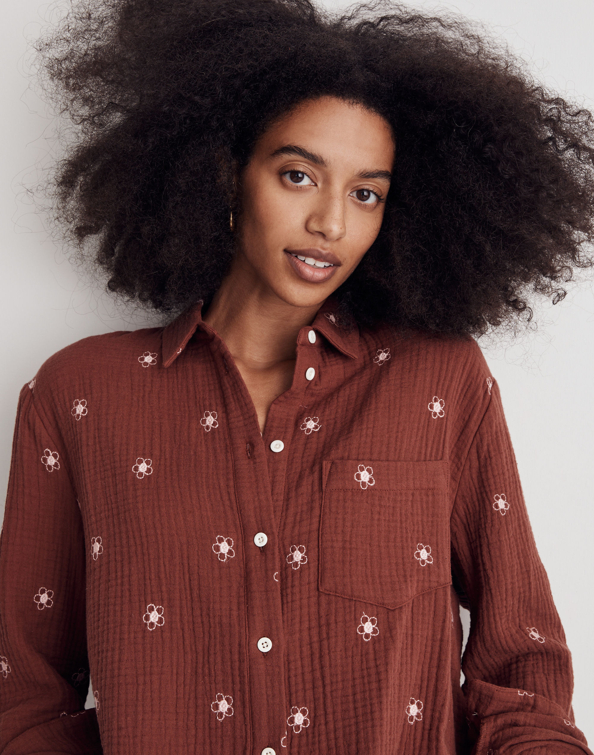 Embroidered Lightspun Oversized Ex-Boyfriend Shirt