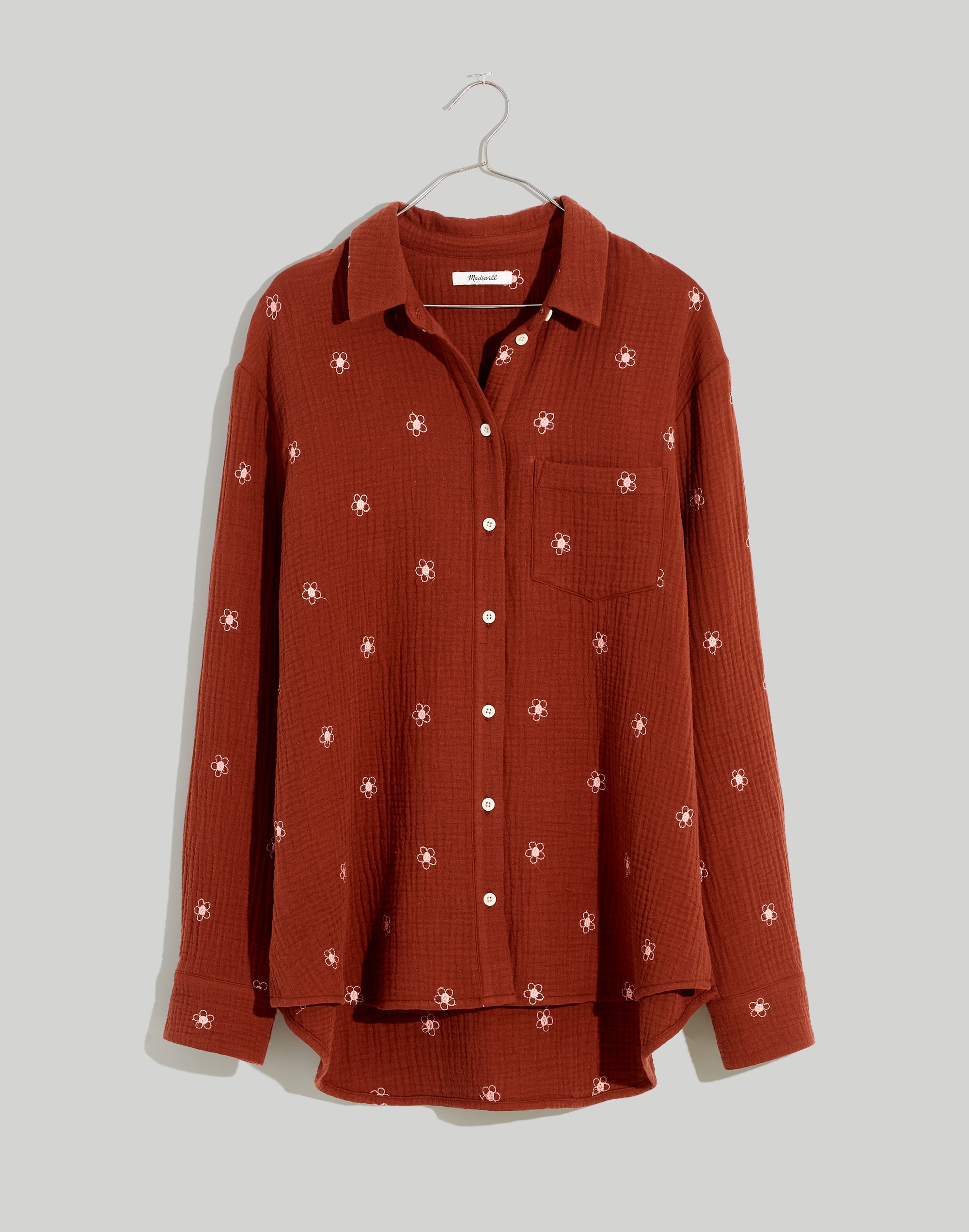 Embroidered Lightspun Oversized Ex-Boyfriend Shirt