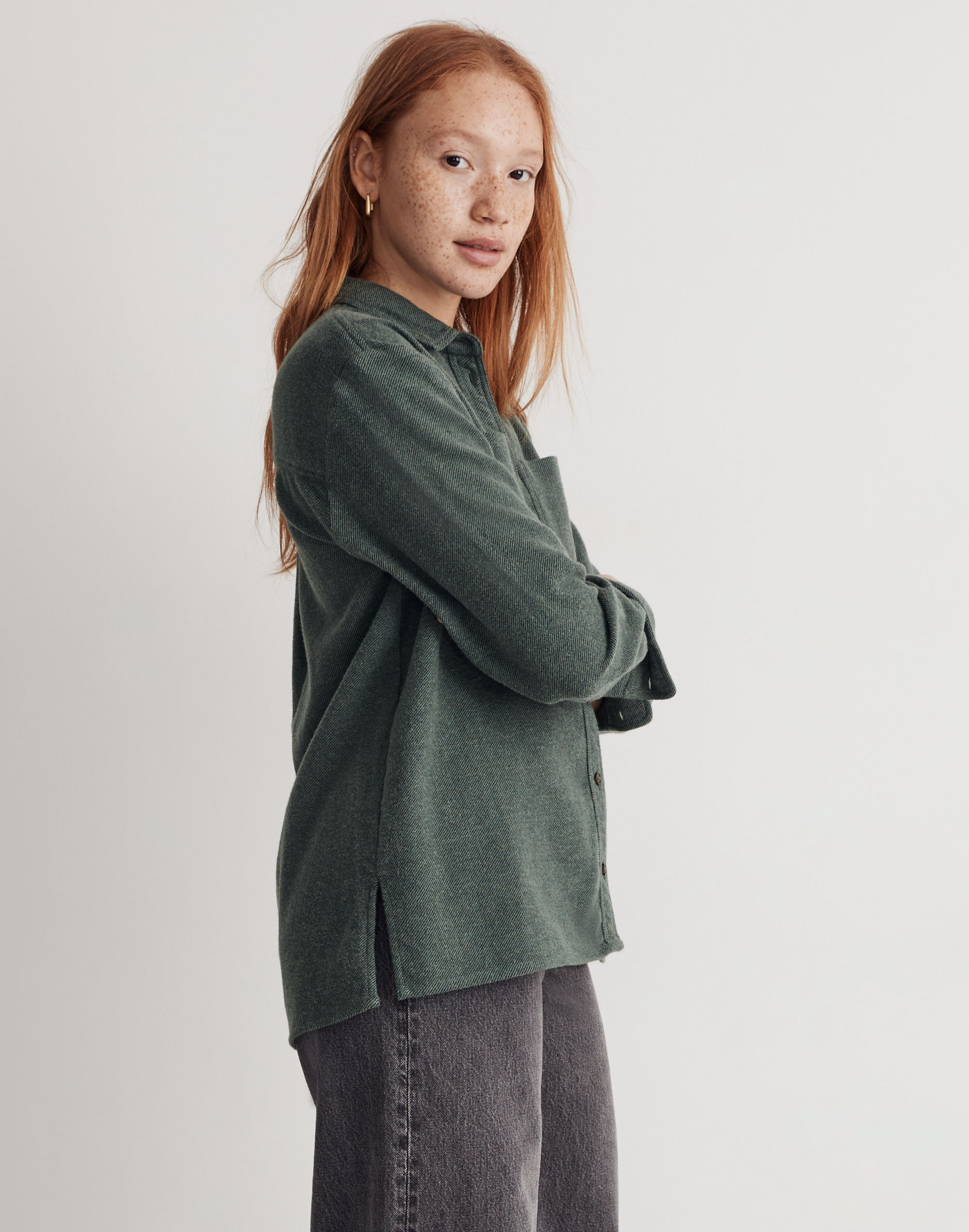 Oversized Ex-Boyfriend Shirt in Flannel: Seamed Edition