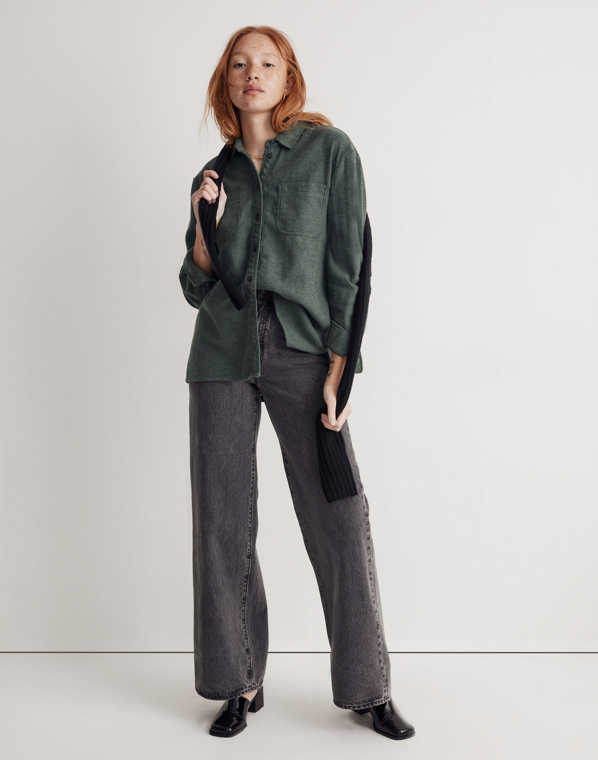 Oversized Ex-Boyfriend Shirt in Flannel: Seamed Edition