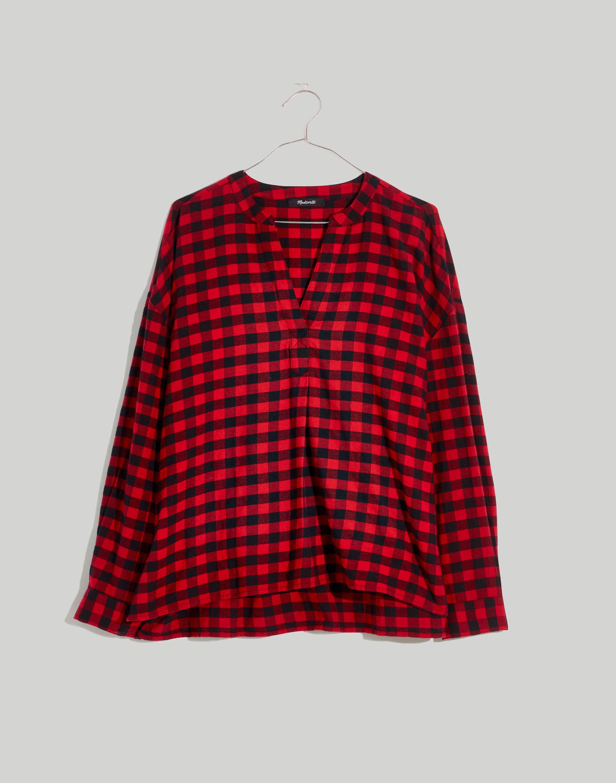 Flannel Long-Sleeve Shirt in Plaid