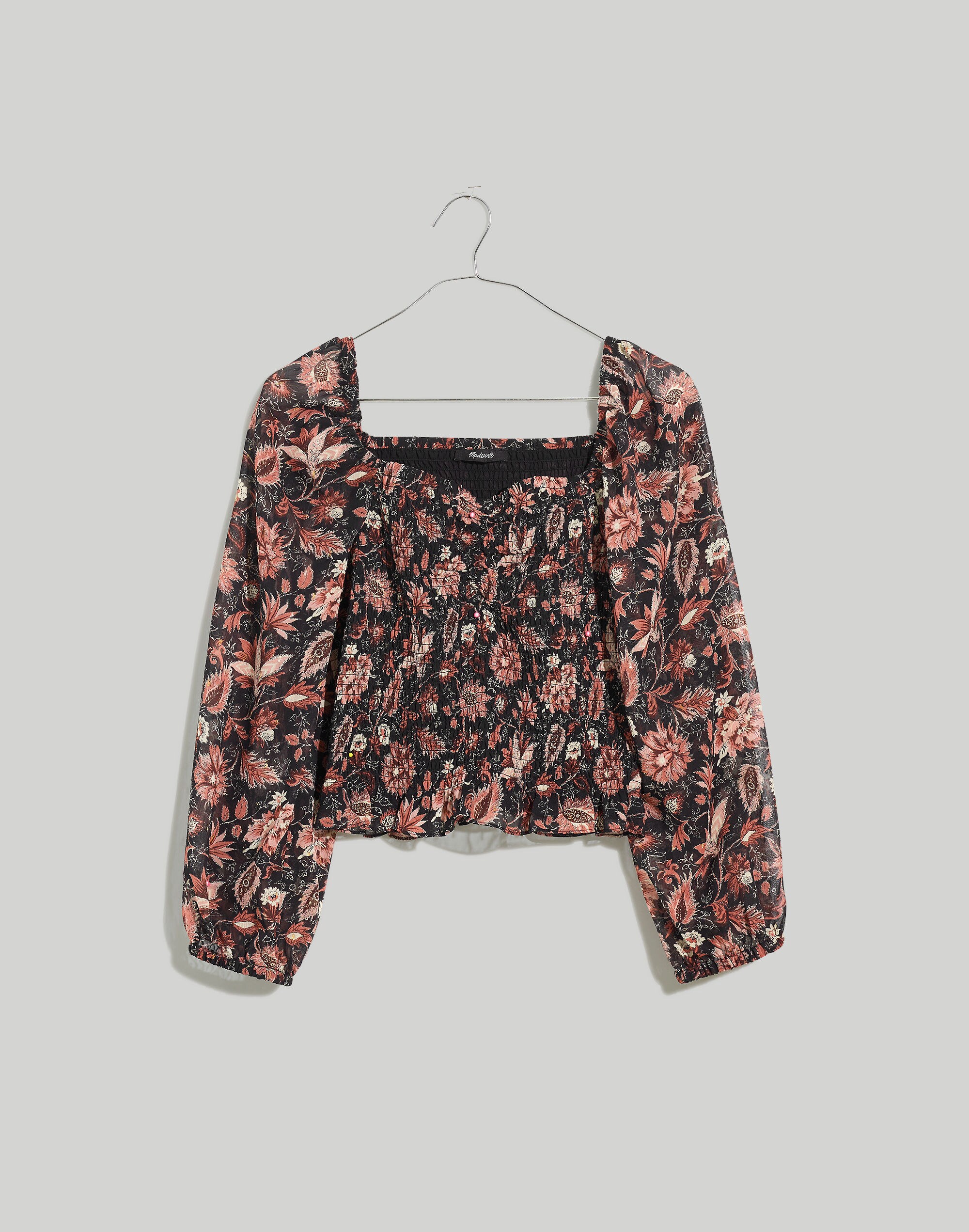 Lucie Smocked Top in Floral