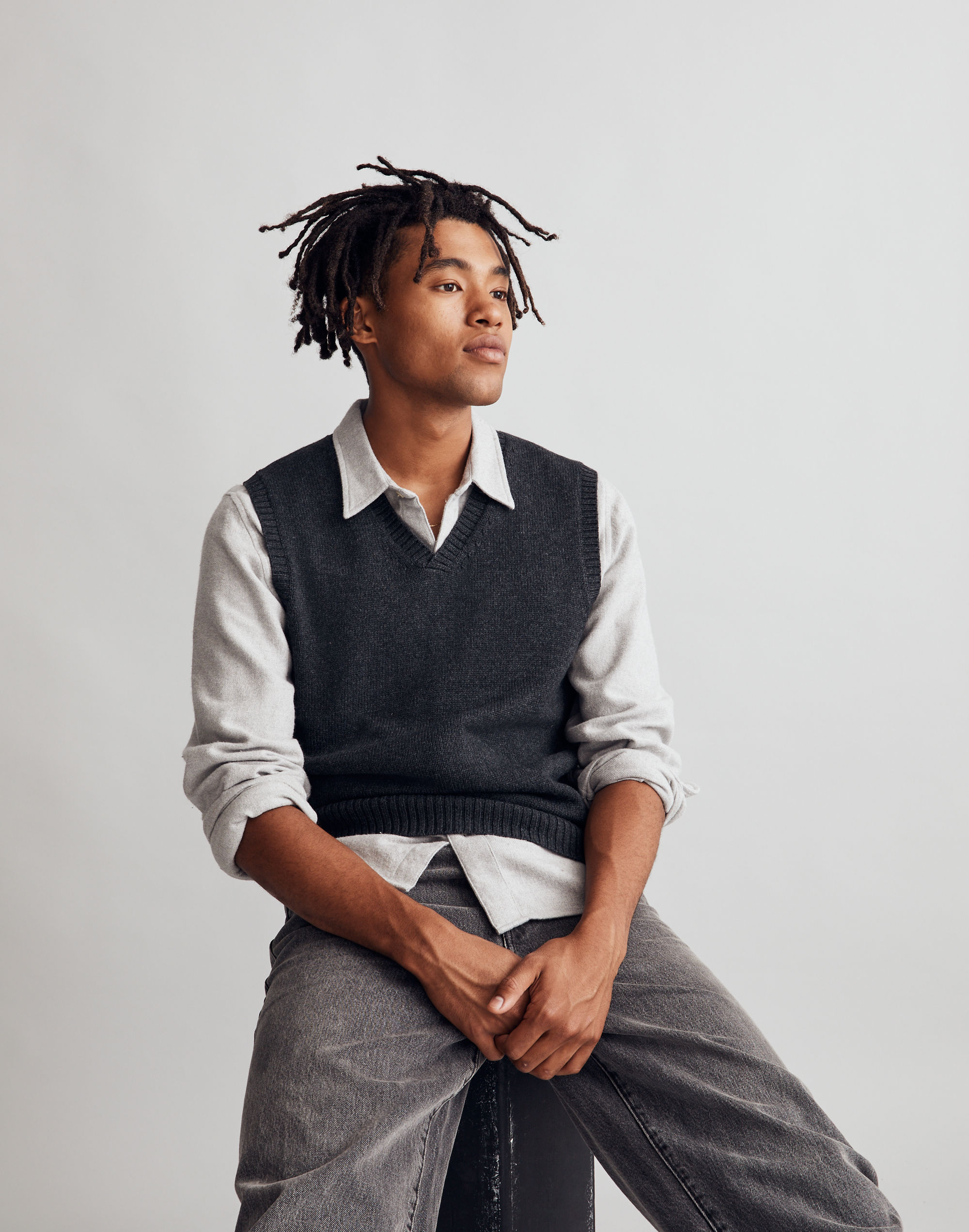 Wool-Blend Sweater Vest