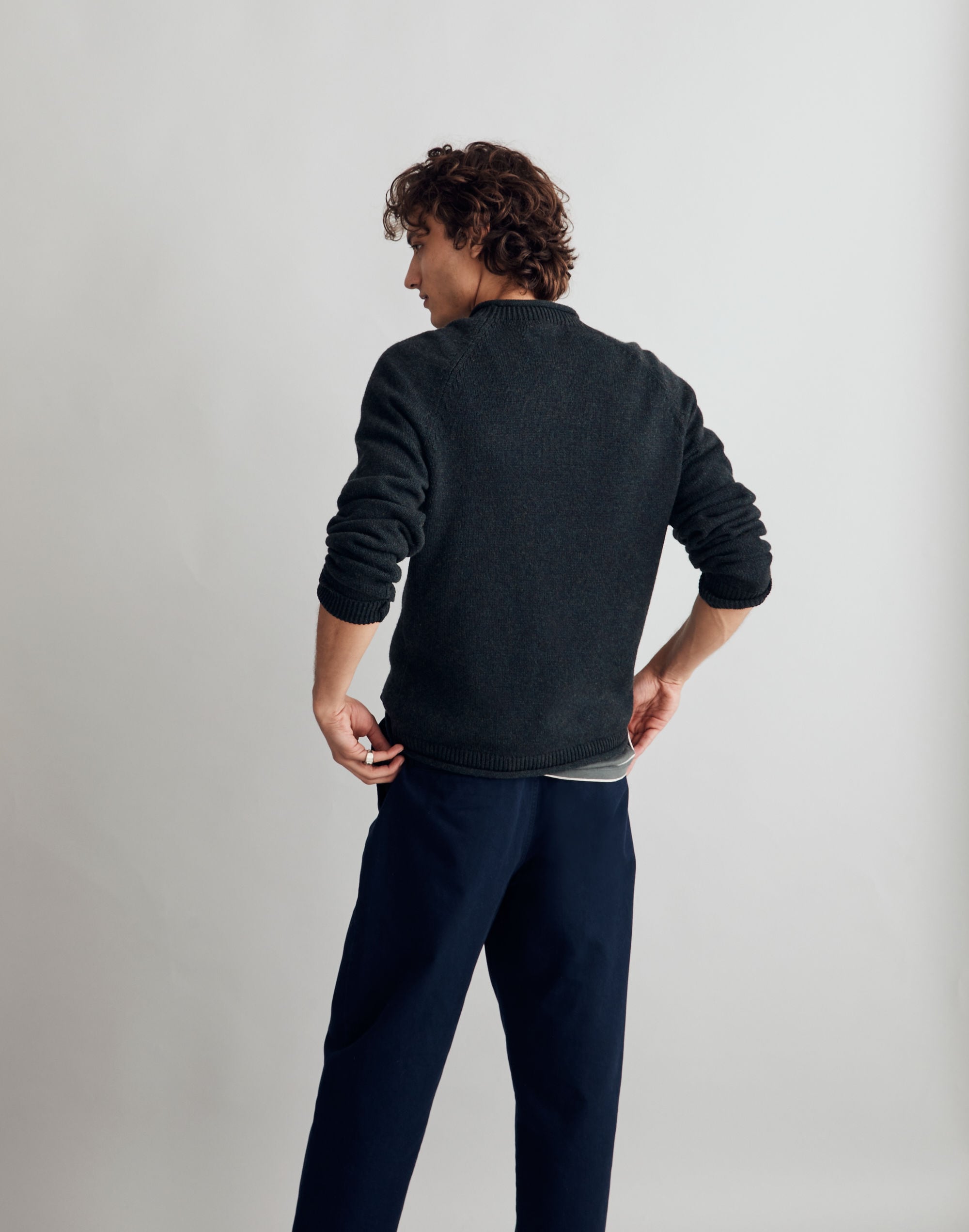 Rolled Mockneck Sweater