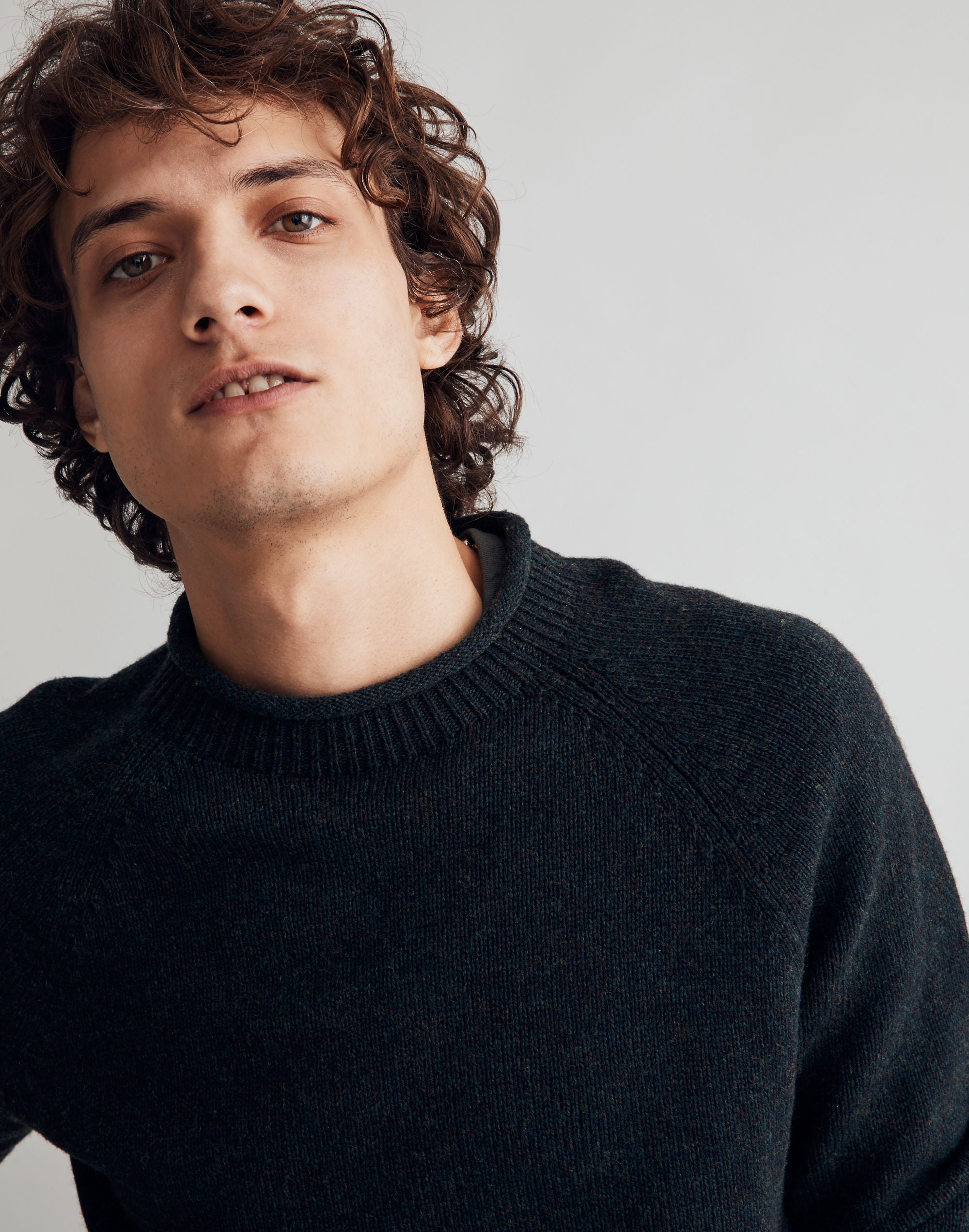 Rolled Mockneck Sweater