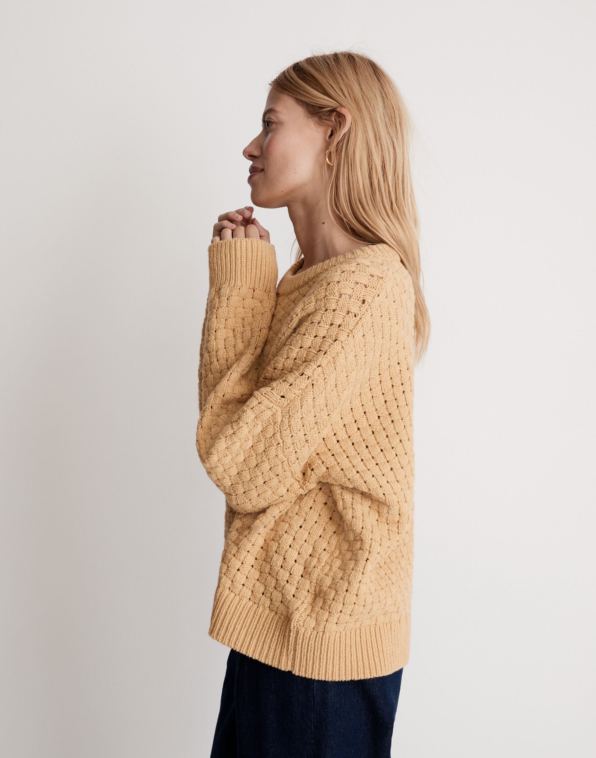Basketweave-Stitch Sweater