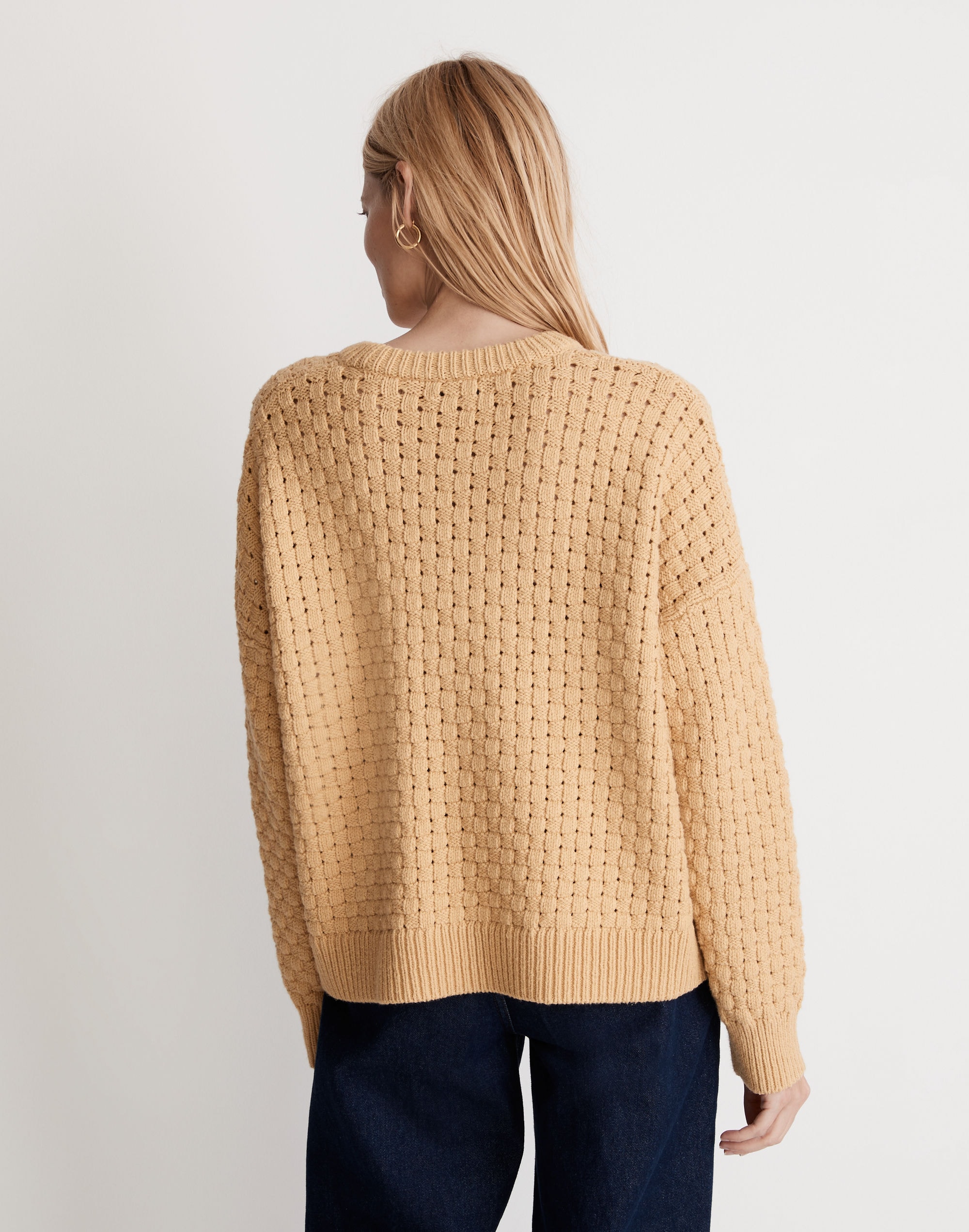 Basketweave-Stitch Sweater