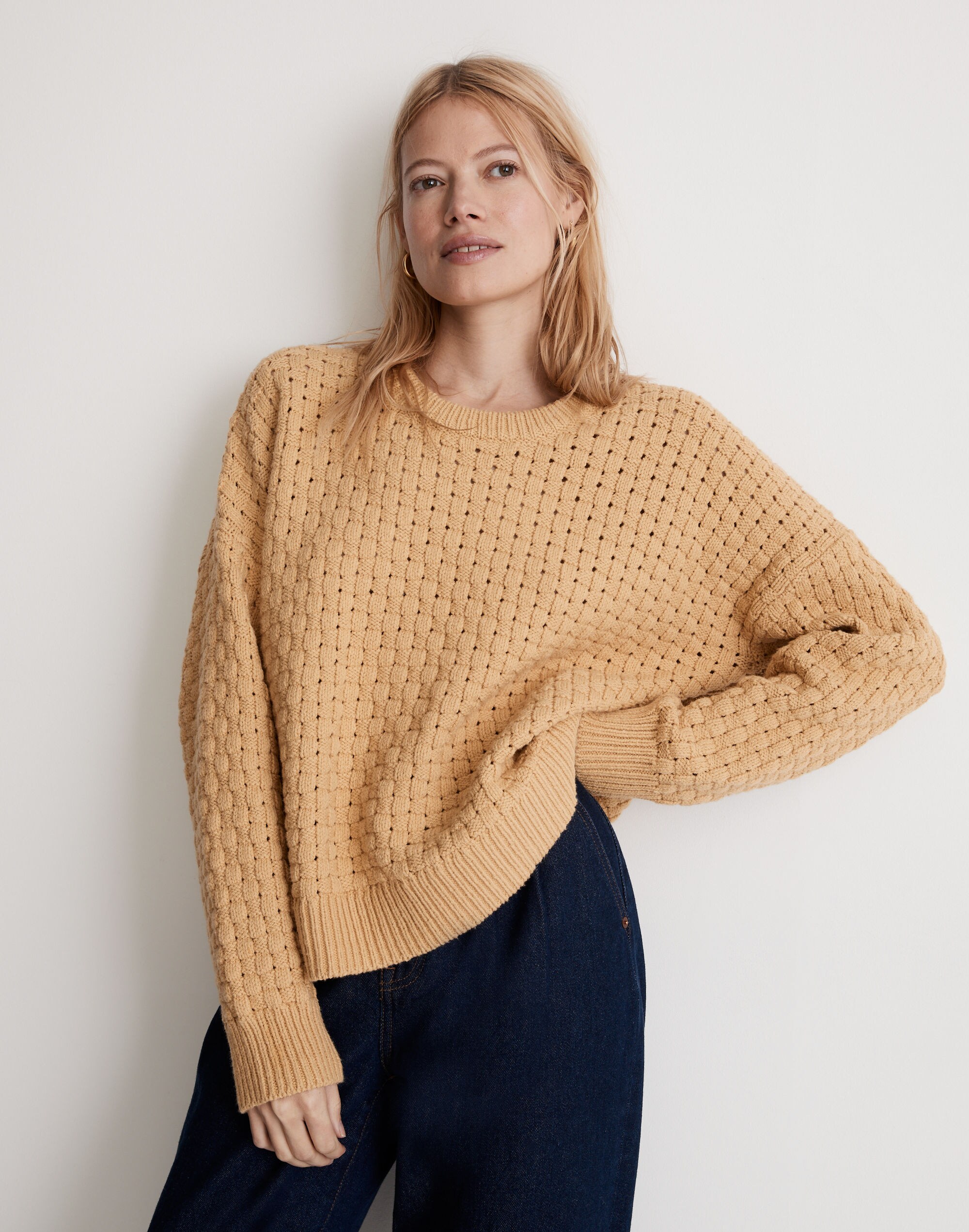 Basketweave-Stitch Sweater