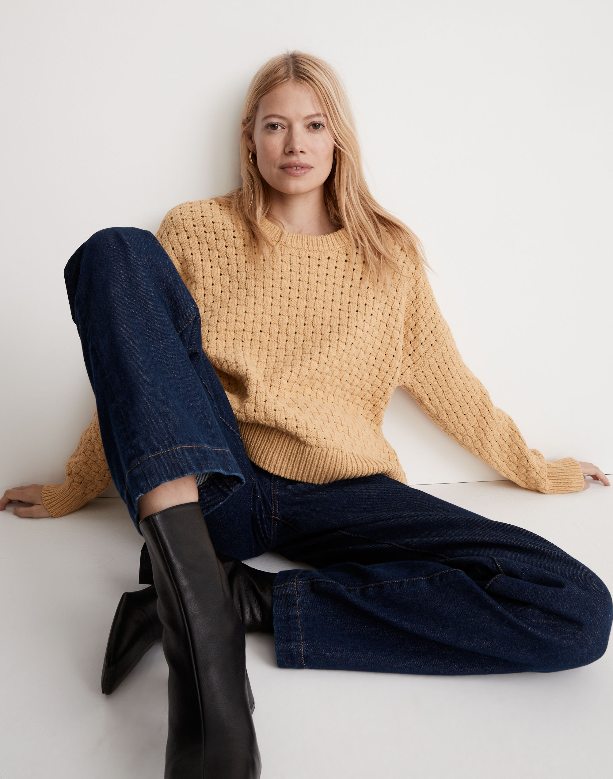 Basketweave-Stitch Sweater