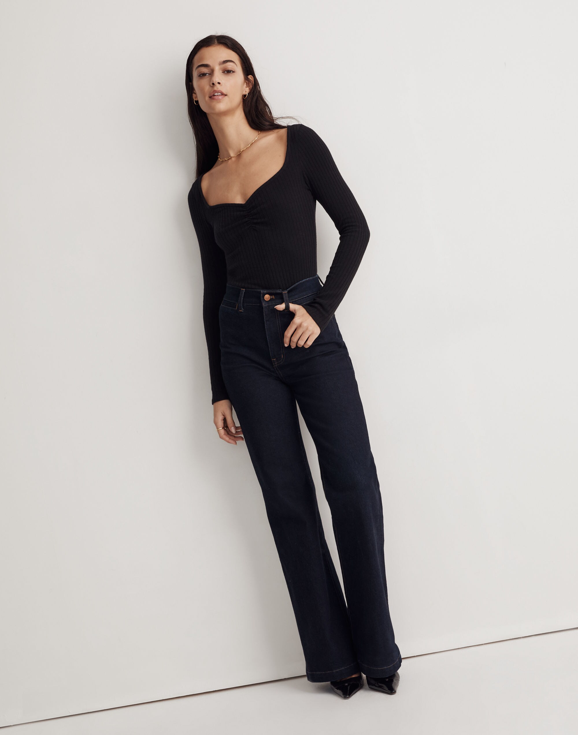 Ribbed Sweetheart Top