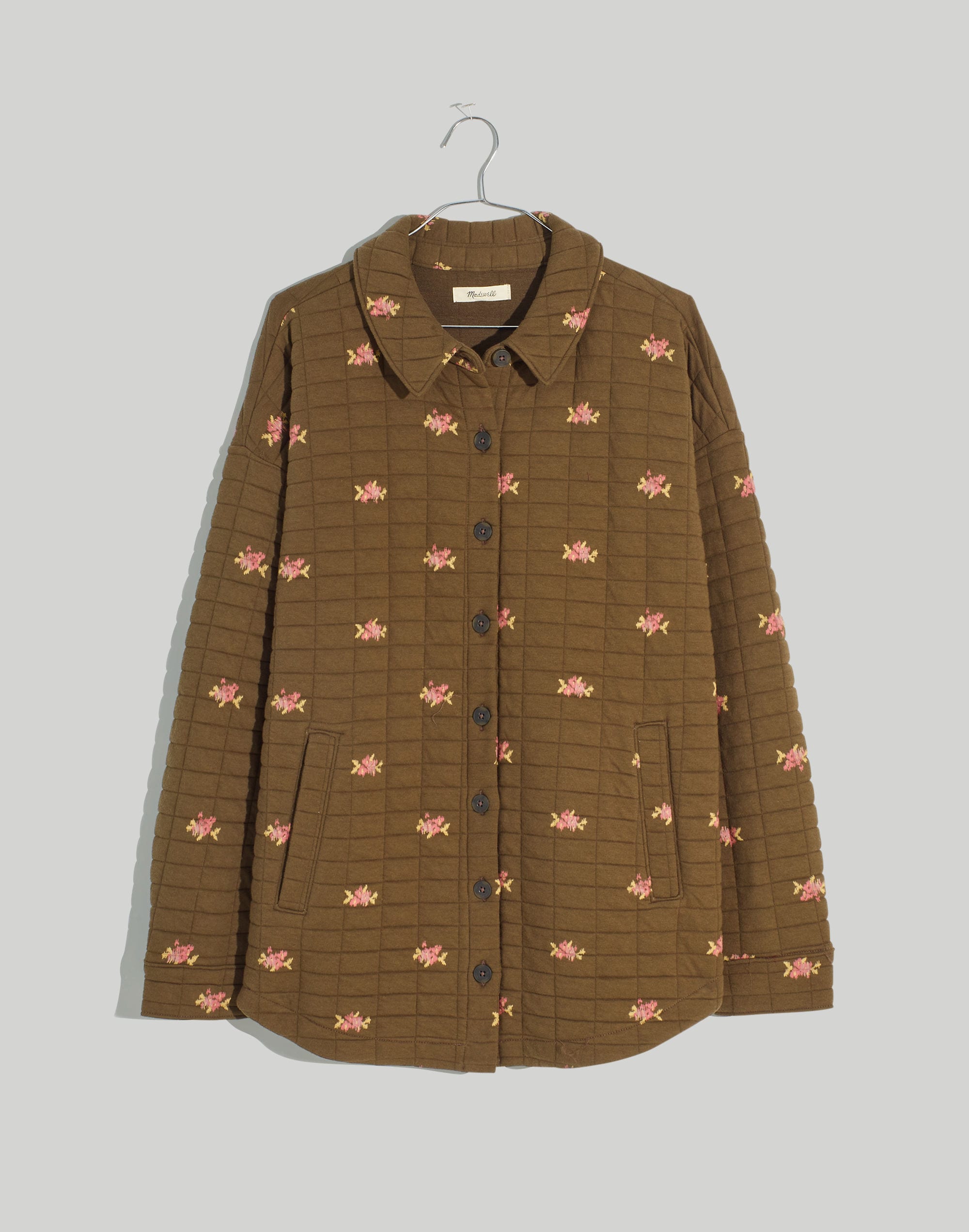 Quilted Shirt-Jacket in Floral