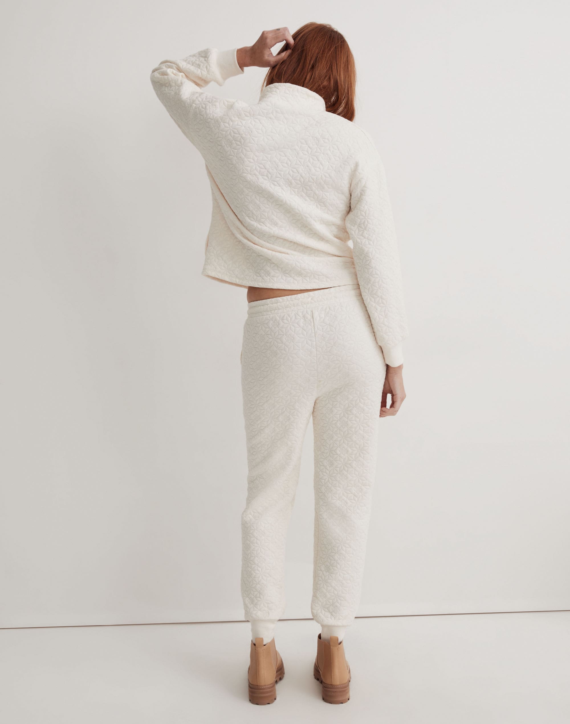 Quilted-Knit Joggers