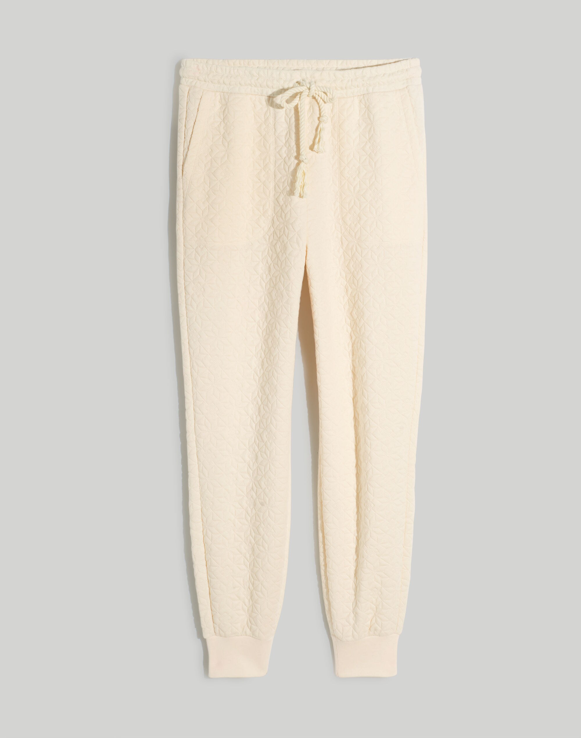 Quilted-Knit Joggers