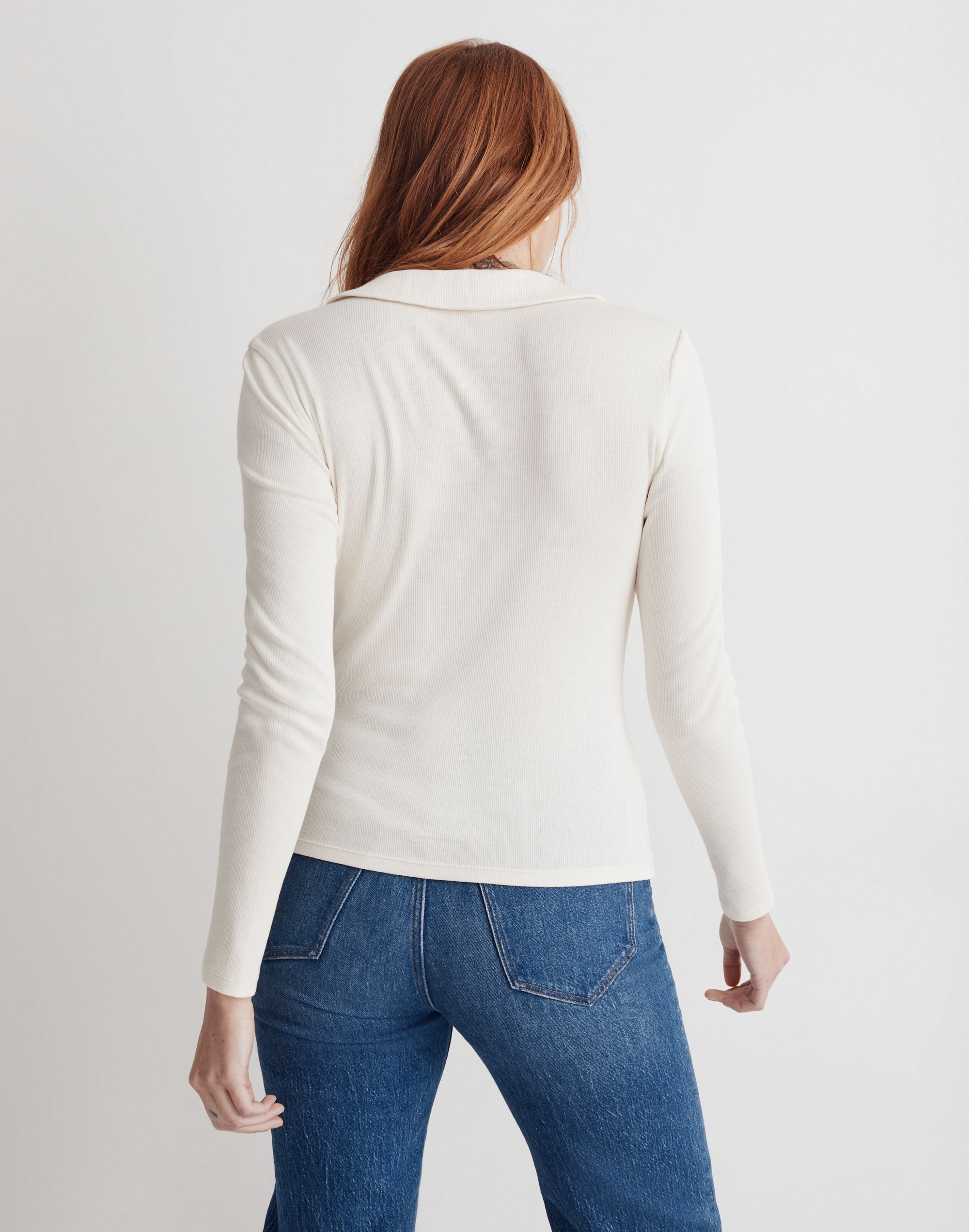 Ruched Polo Cardigan