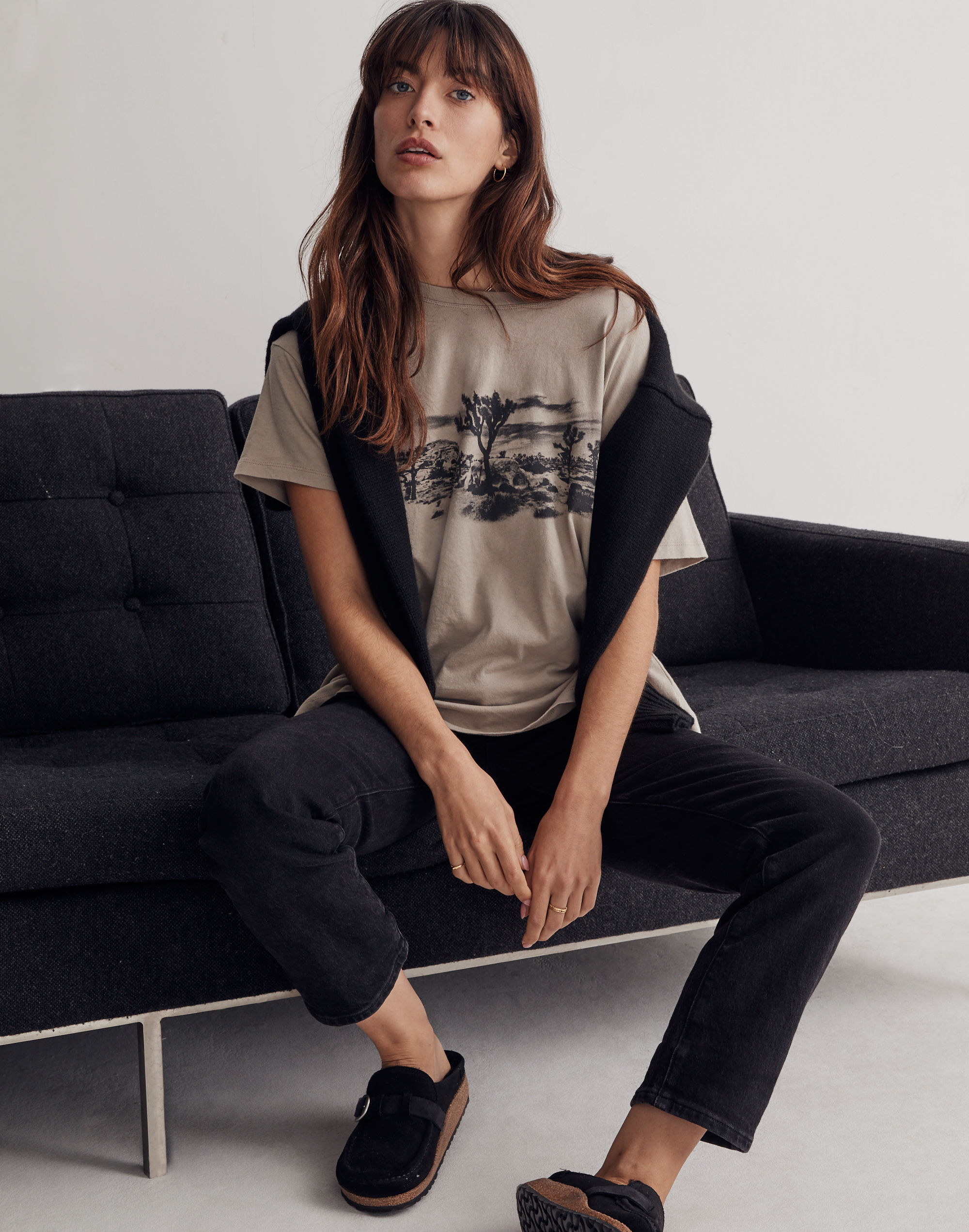 Joshua Tree Graphic Softfade Cotton Oversized Tee