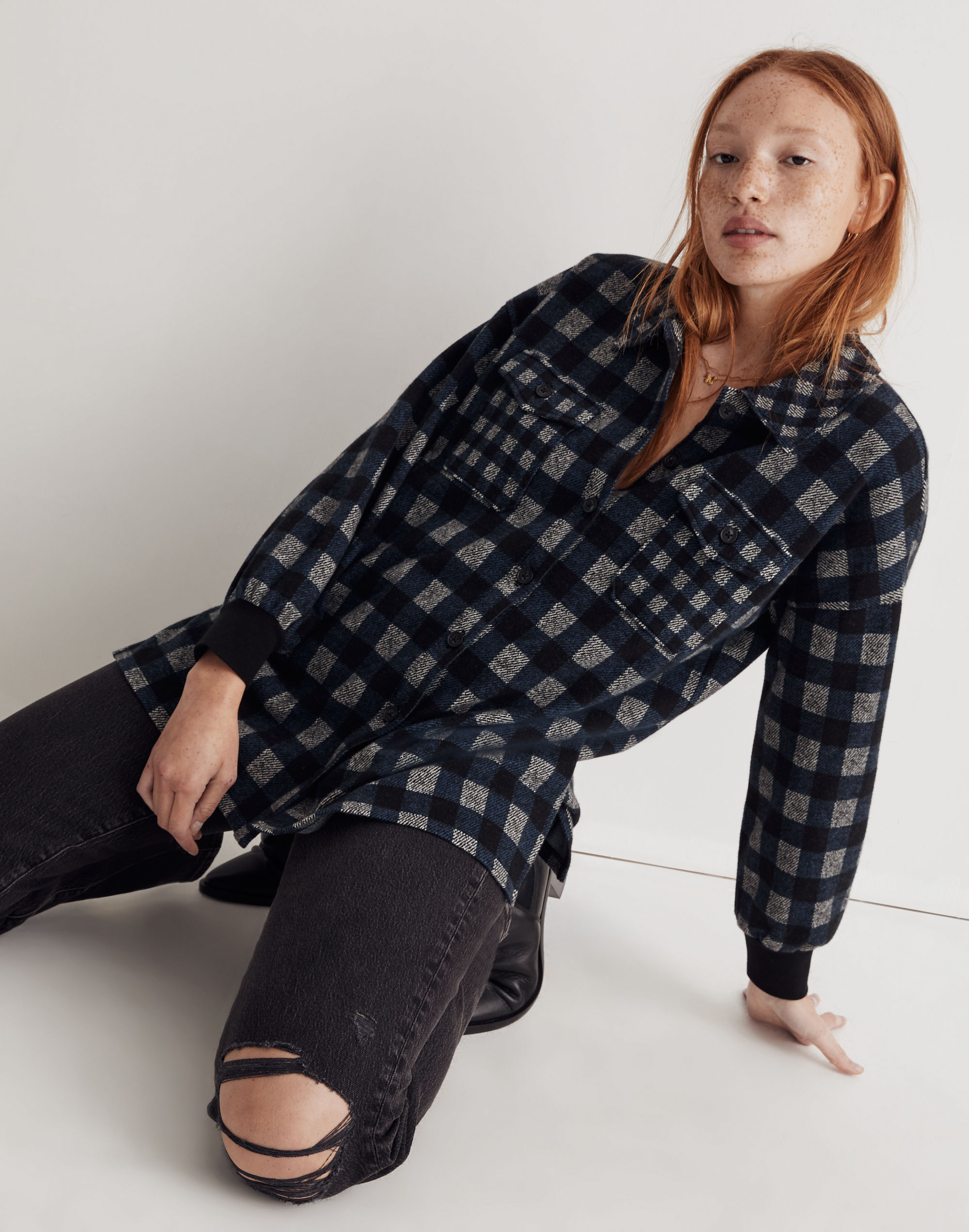 Flannel Shirt-Jacket in Plaid