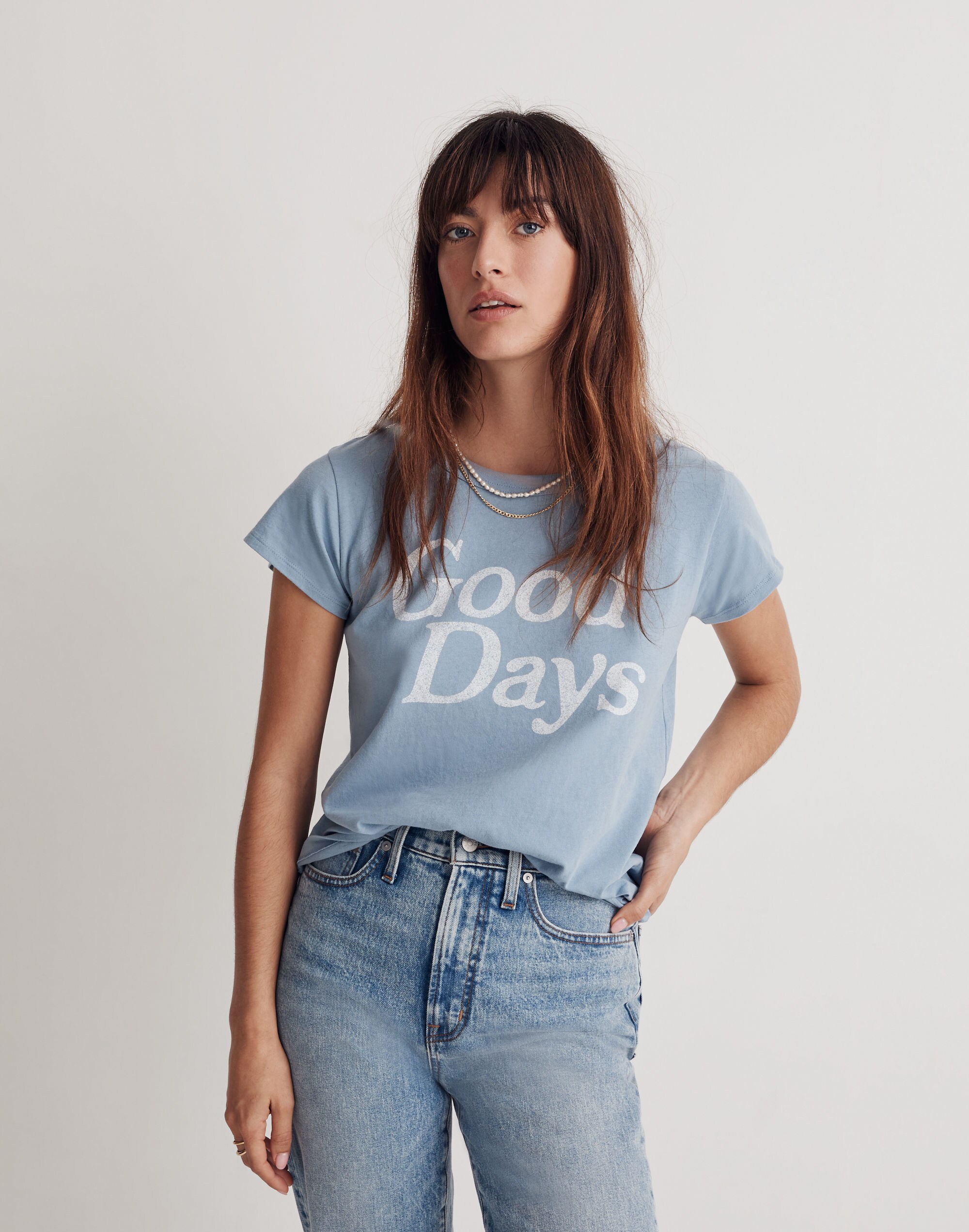 Good Days Graphic Softfade Cotton Oversized Tee