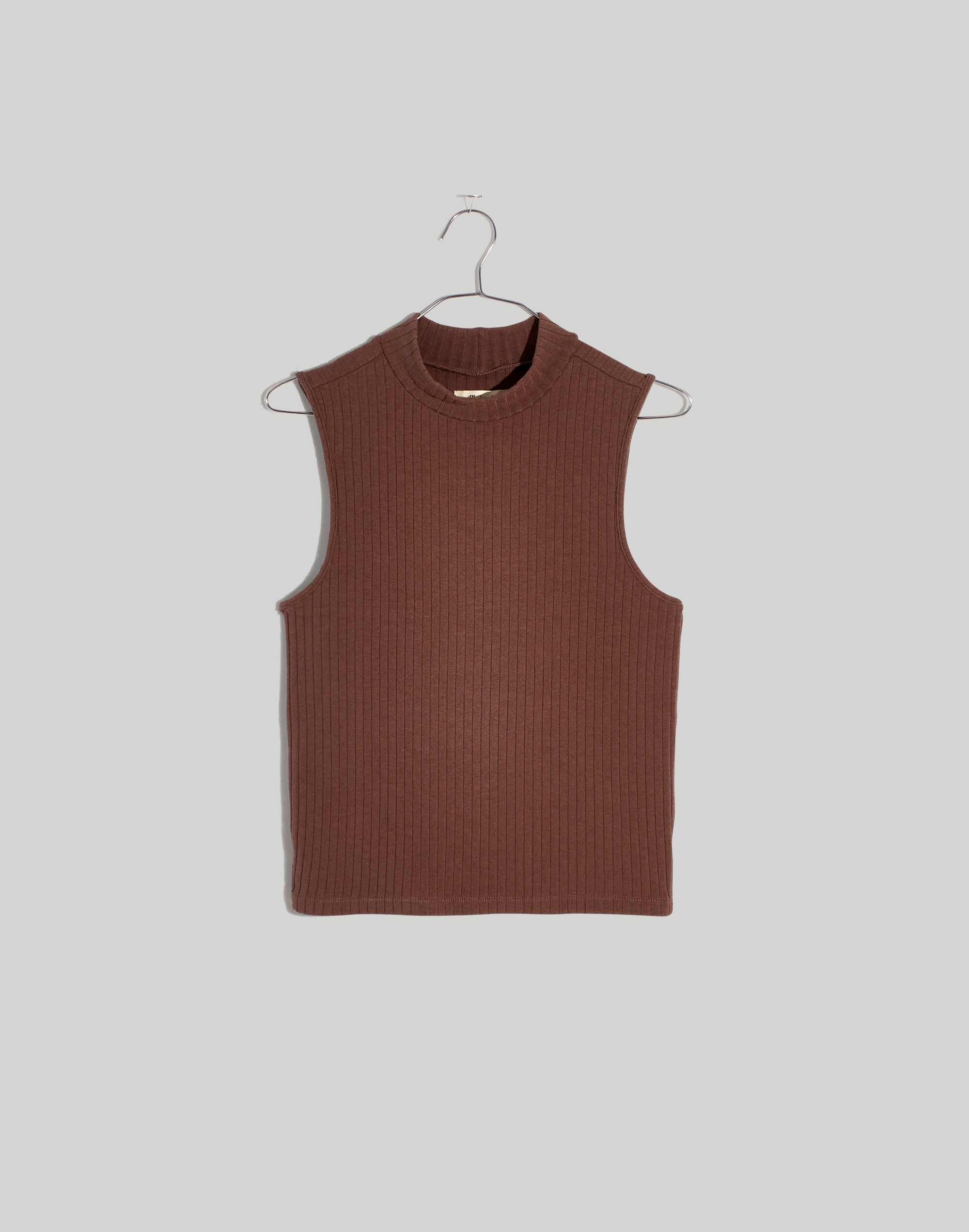 Ribbed Sleeveless Turtleneck