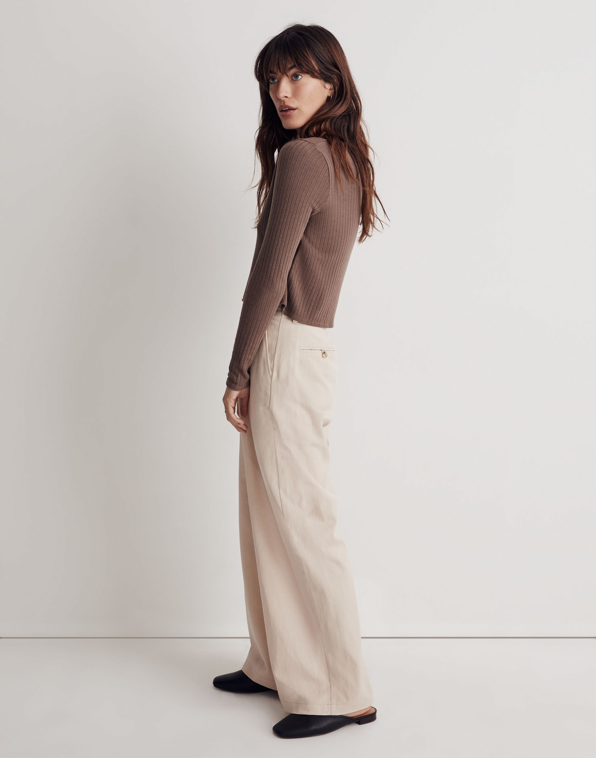 ribbed crop cardigan