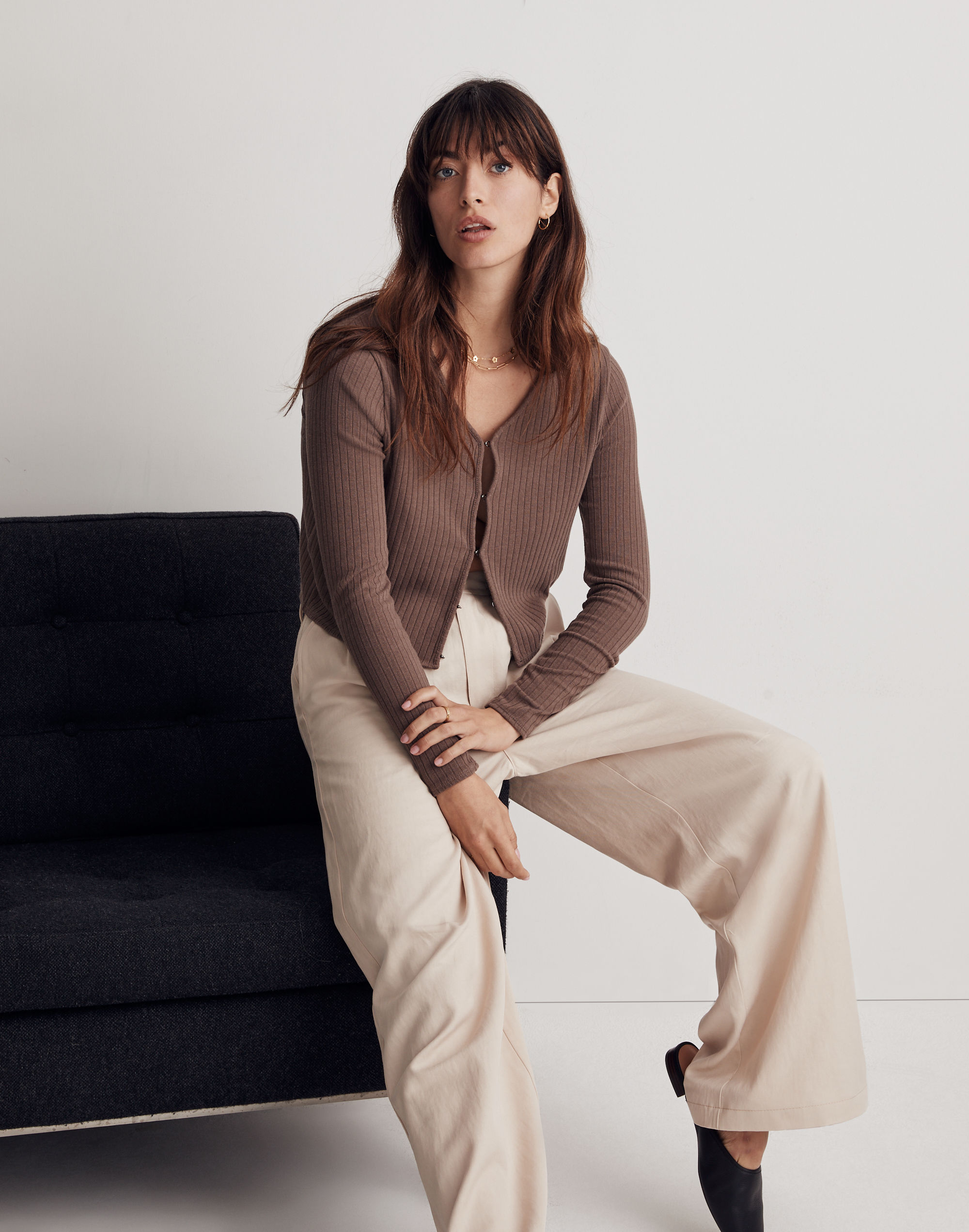 Ribbed Crop Cardigan