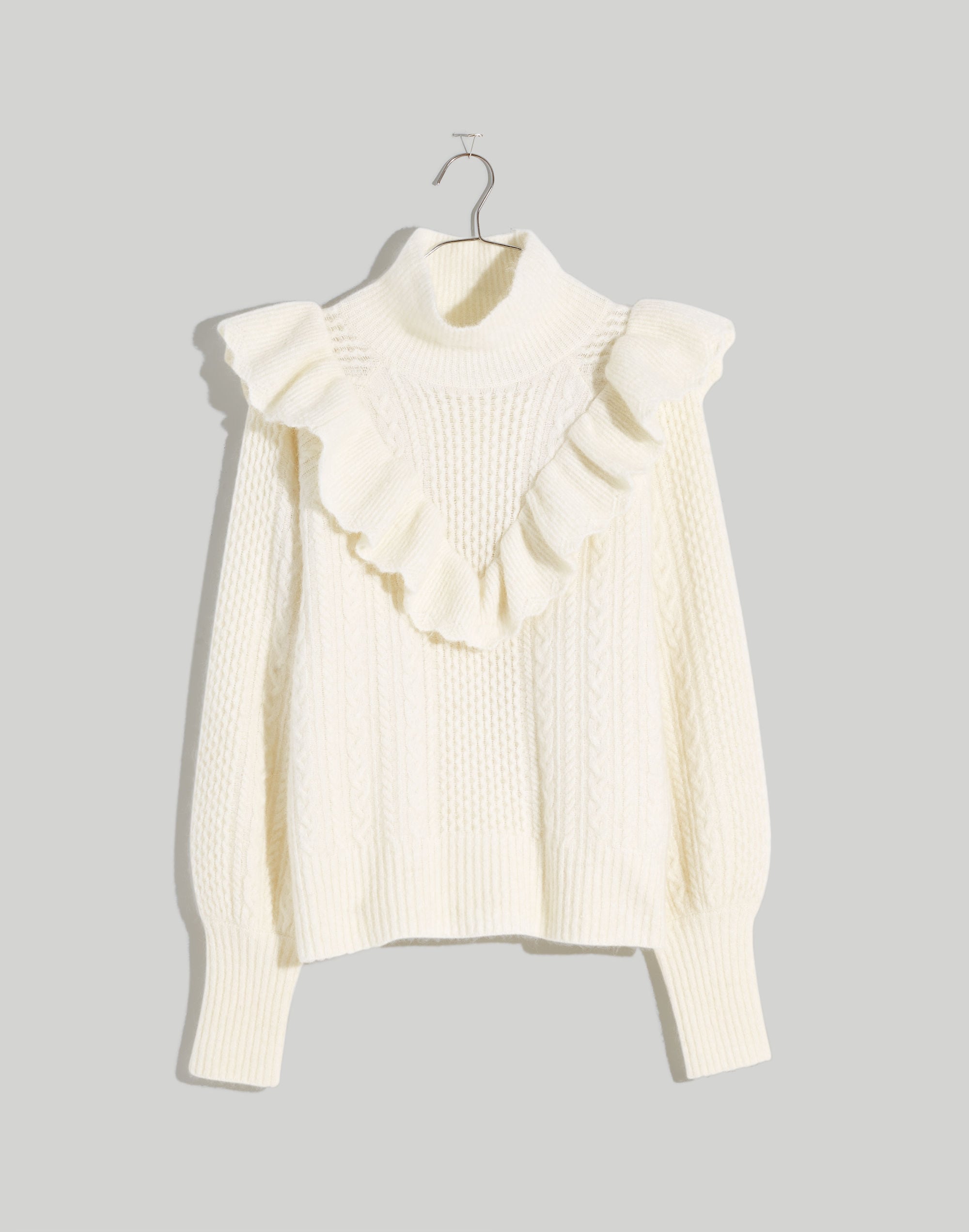 Cable Winslow Mockneck  Pullover Sweater