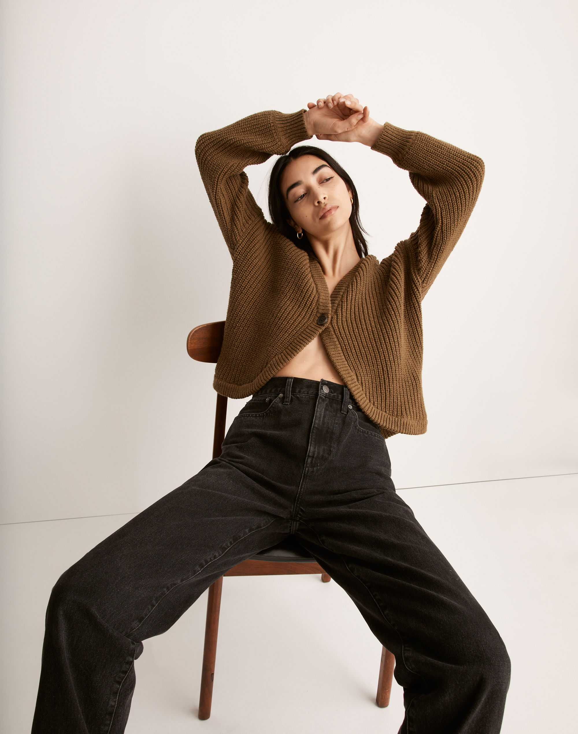 Shirttail Cardigan Sweater