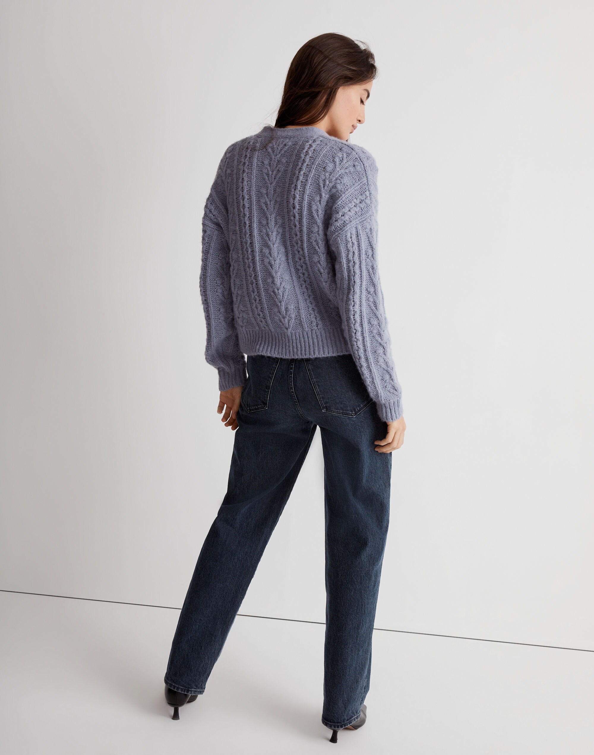 Cable Tie-Front Cardigan Sweater