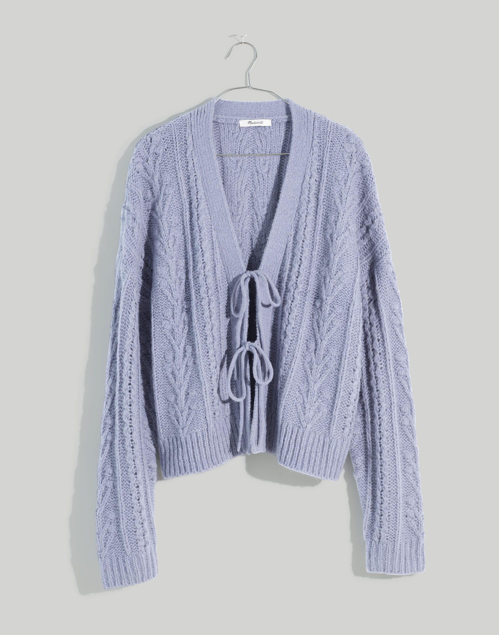 Cable Tie-Front Cardigan Sweater