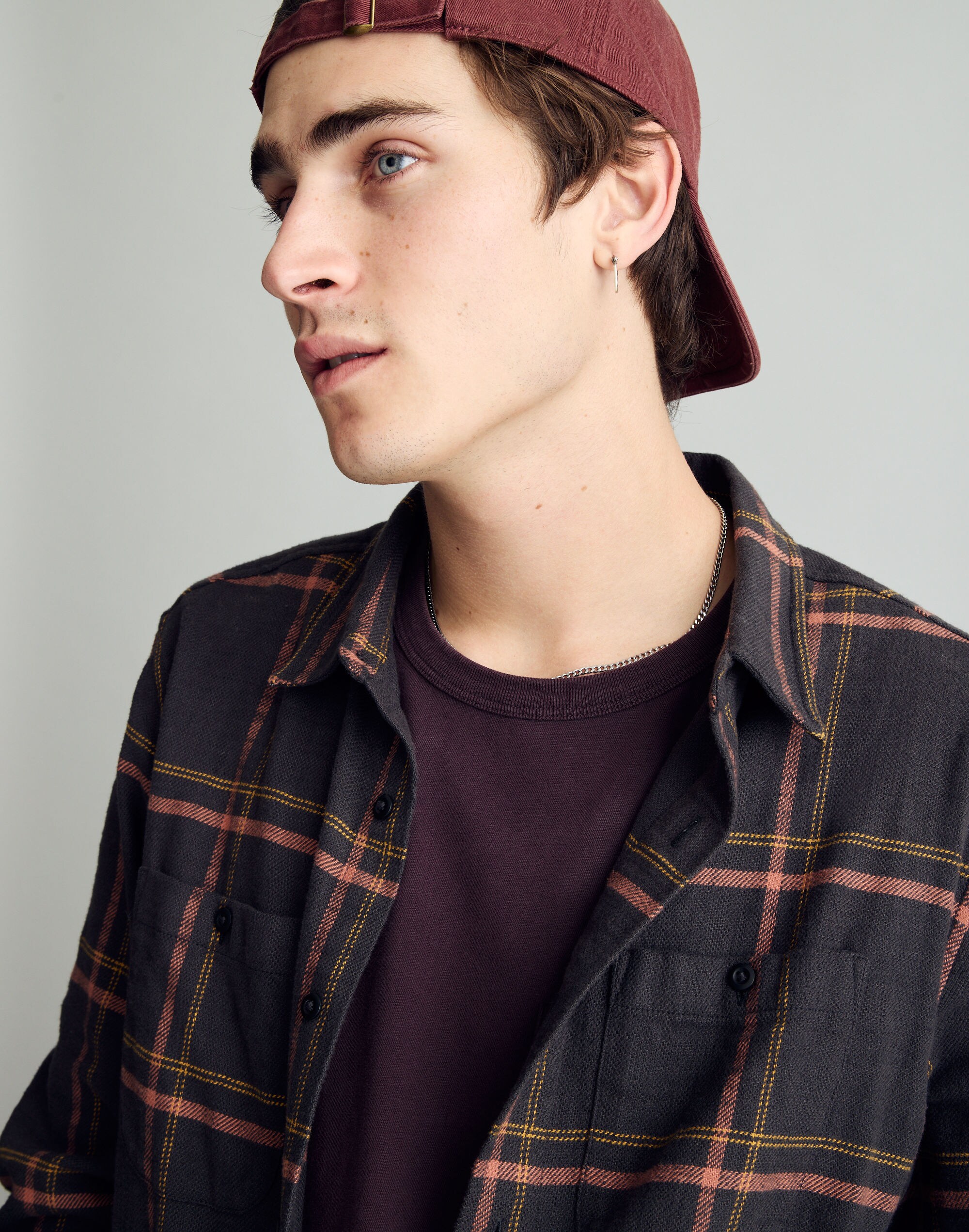 Slub Flannel Perfect Long-Sleeve Shirt