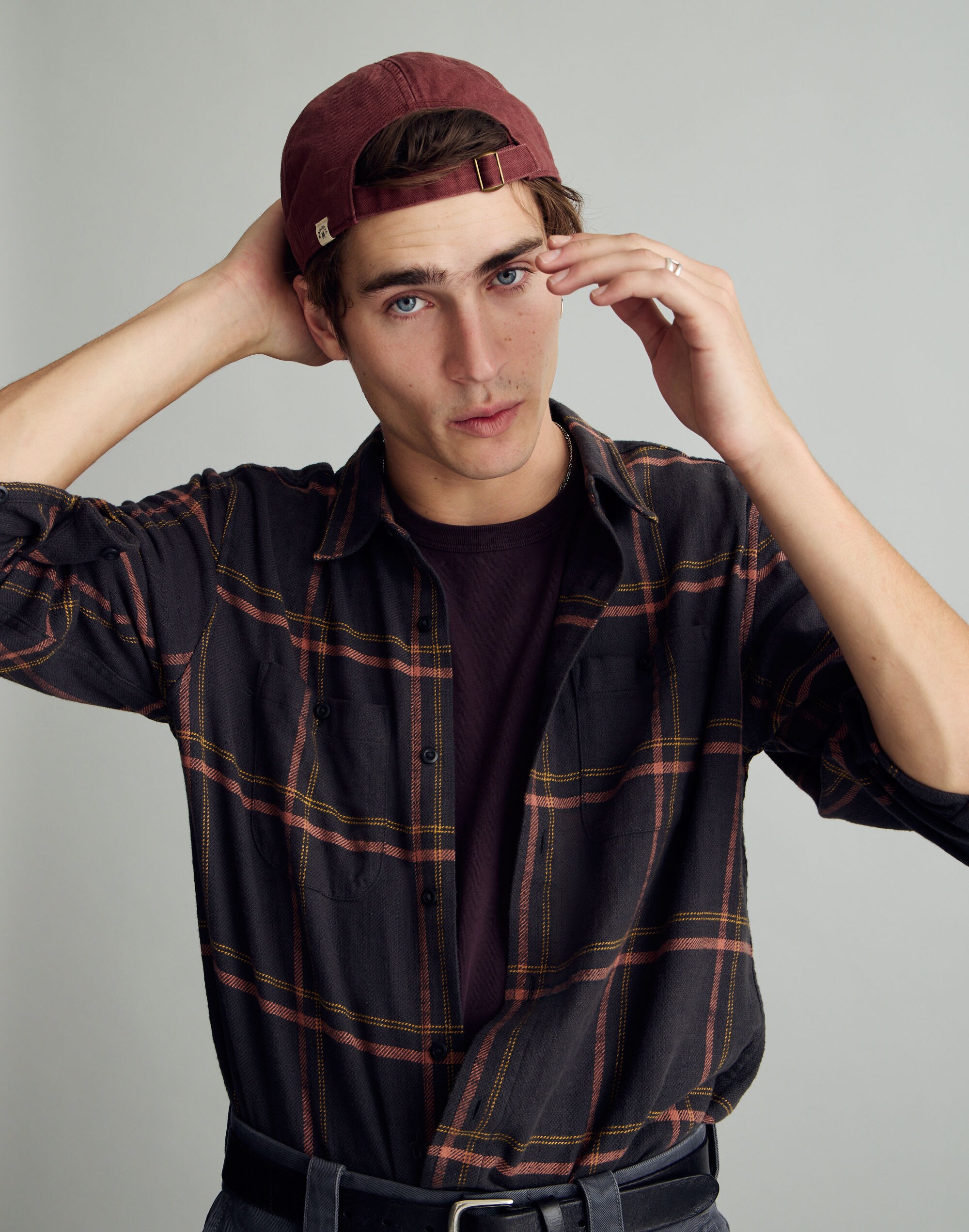 Slub Flannel Perfect Long-Sleeve Shirt