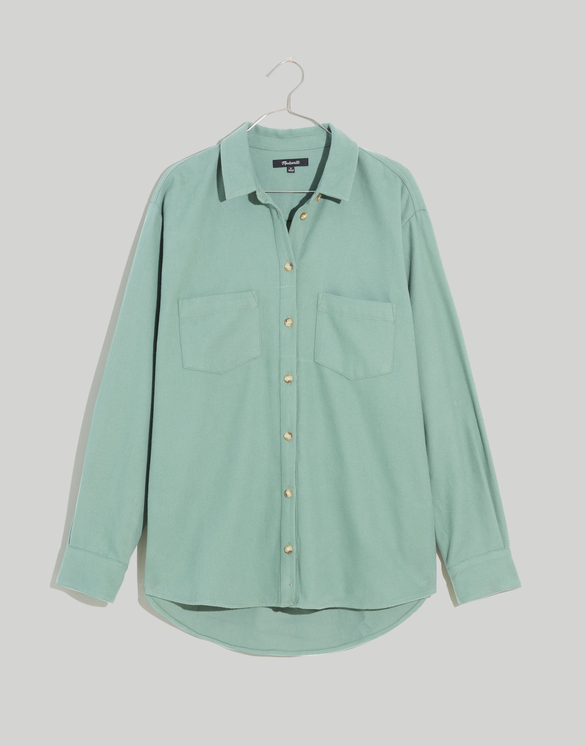 Drapey Moleskin Button-Down Shirt