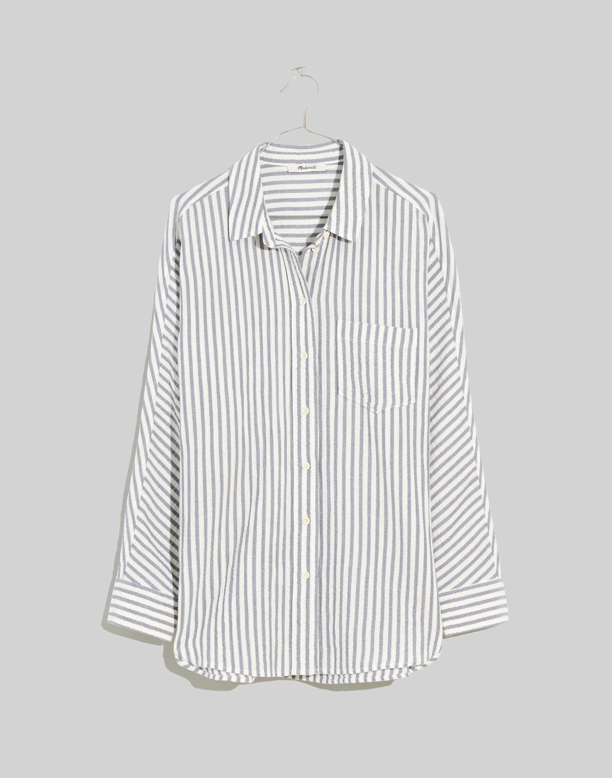 Long-Sleeve Dolman Shirt in Stripe