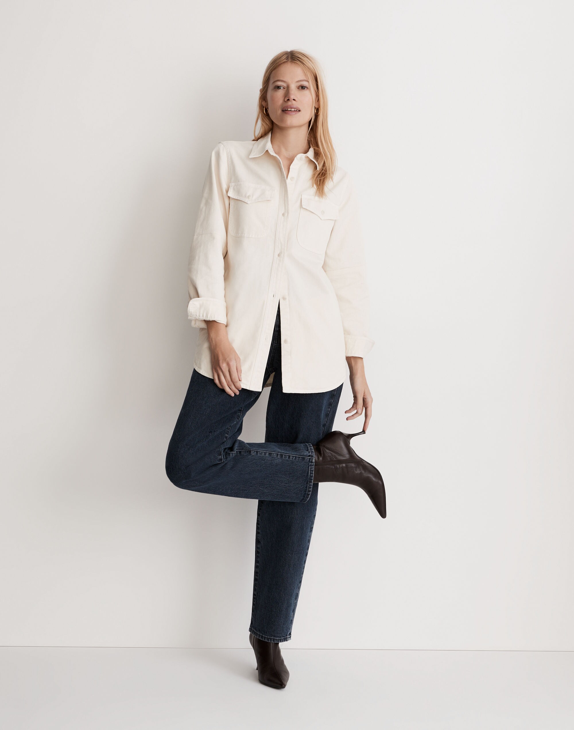 Garment-Dyed Twill Shirt-Jacket