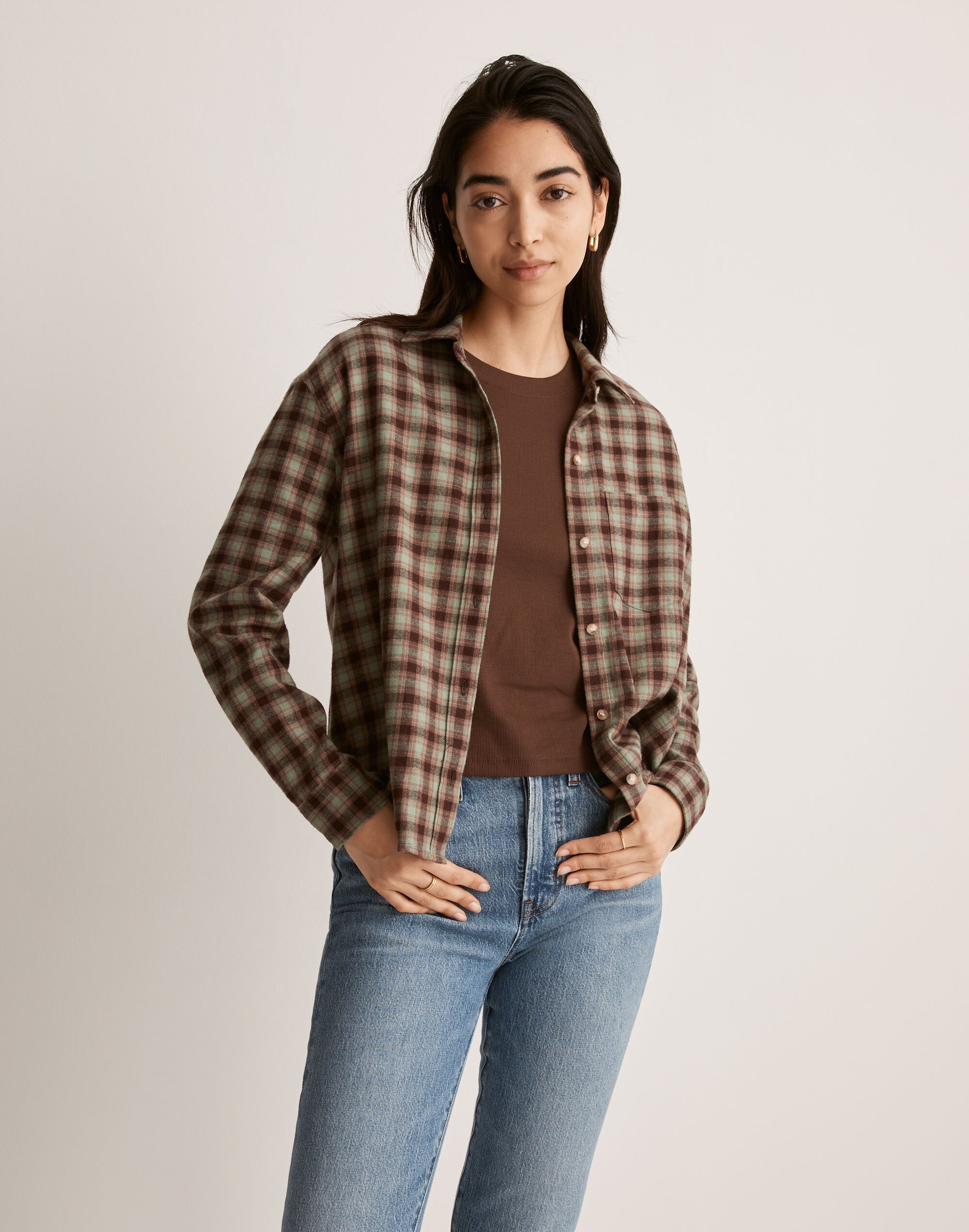 Flannel Kempton Button-Up Shirt in Check