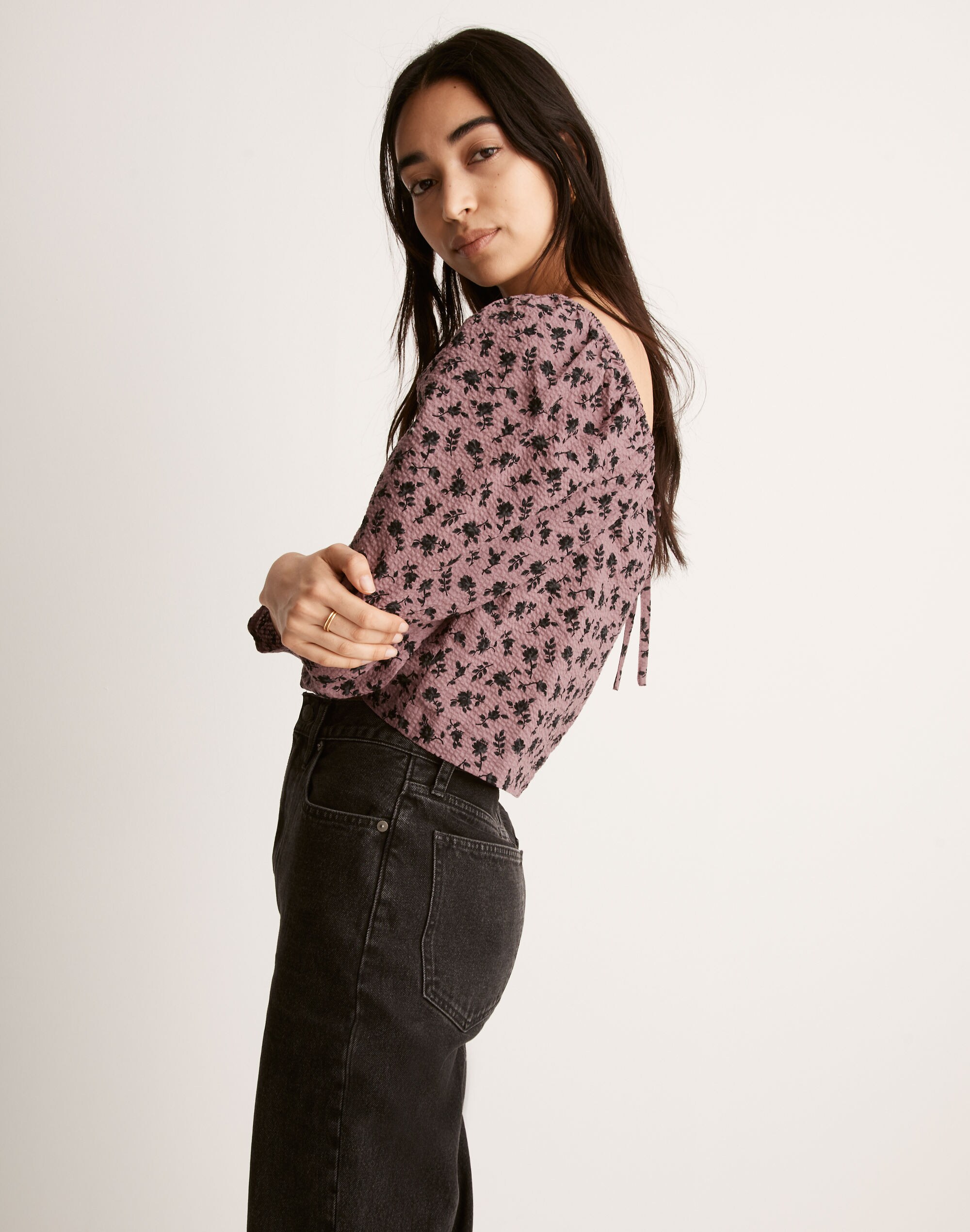 トップス MURRAL 21SS Framed flower mock neck top MURRAL 21SS