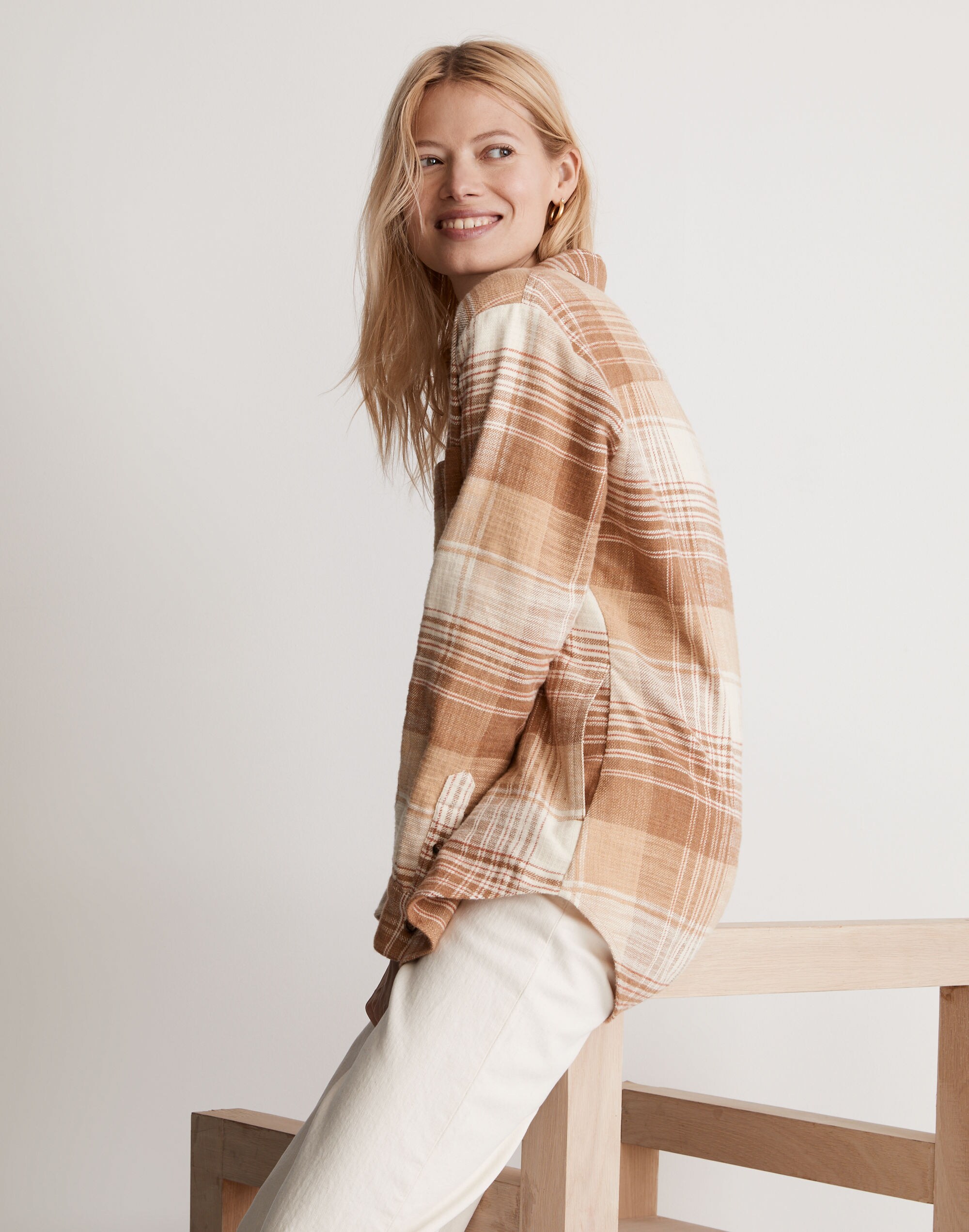 Slub Flannel Sunday Shirt in Plaid