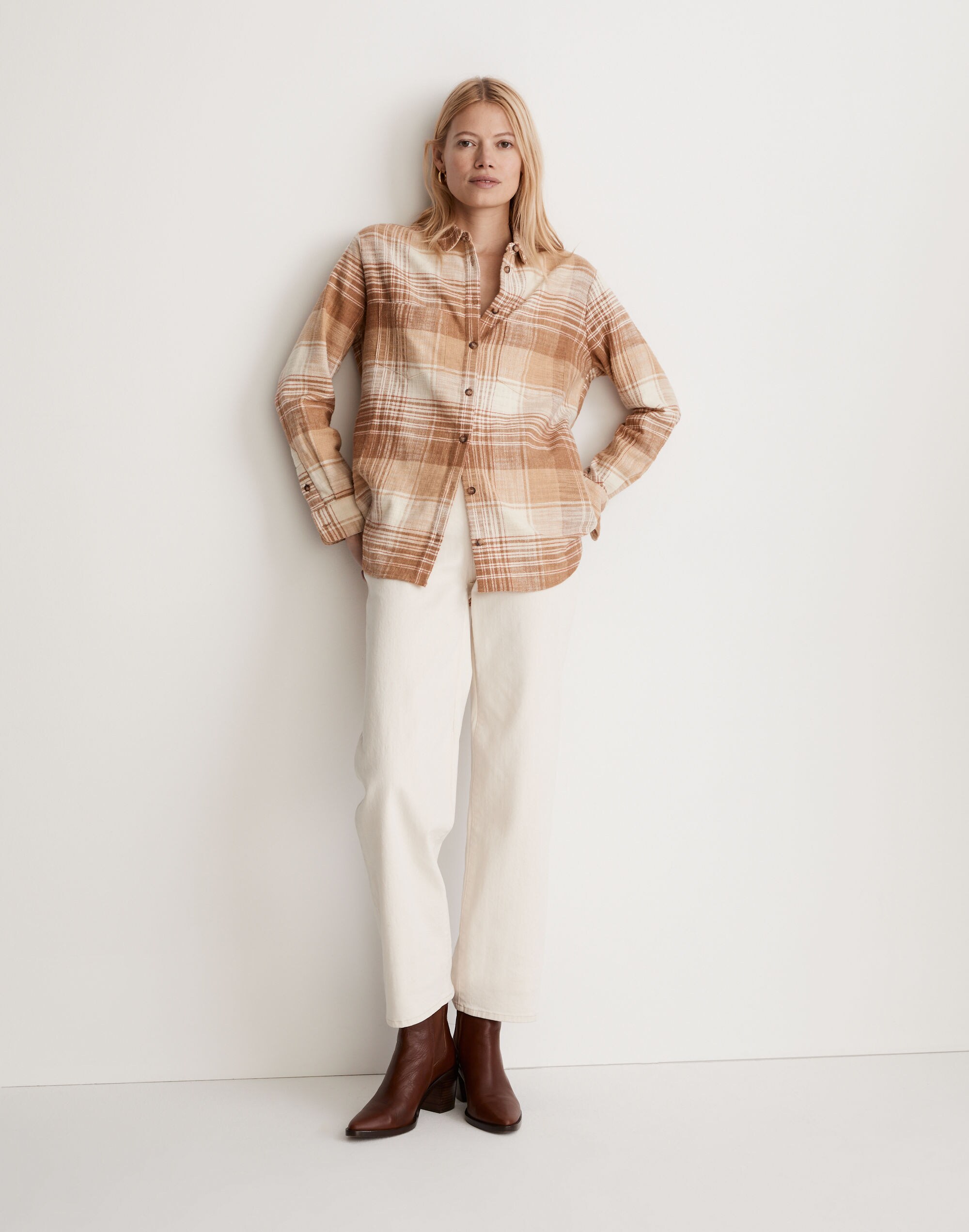 Slub Flannel Sunday Shirt in Plaid