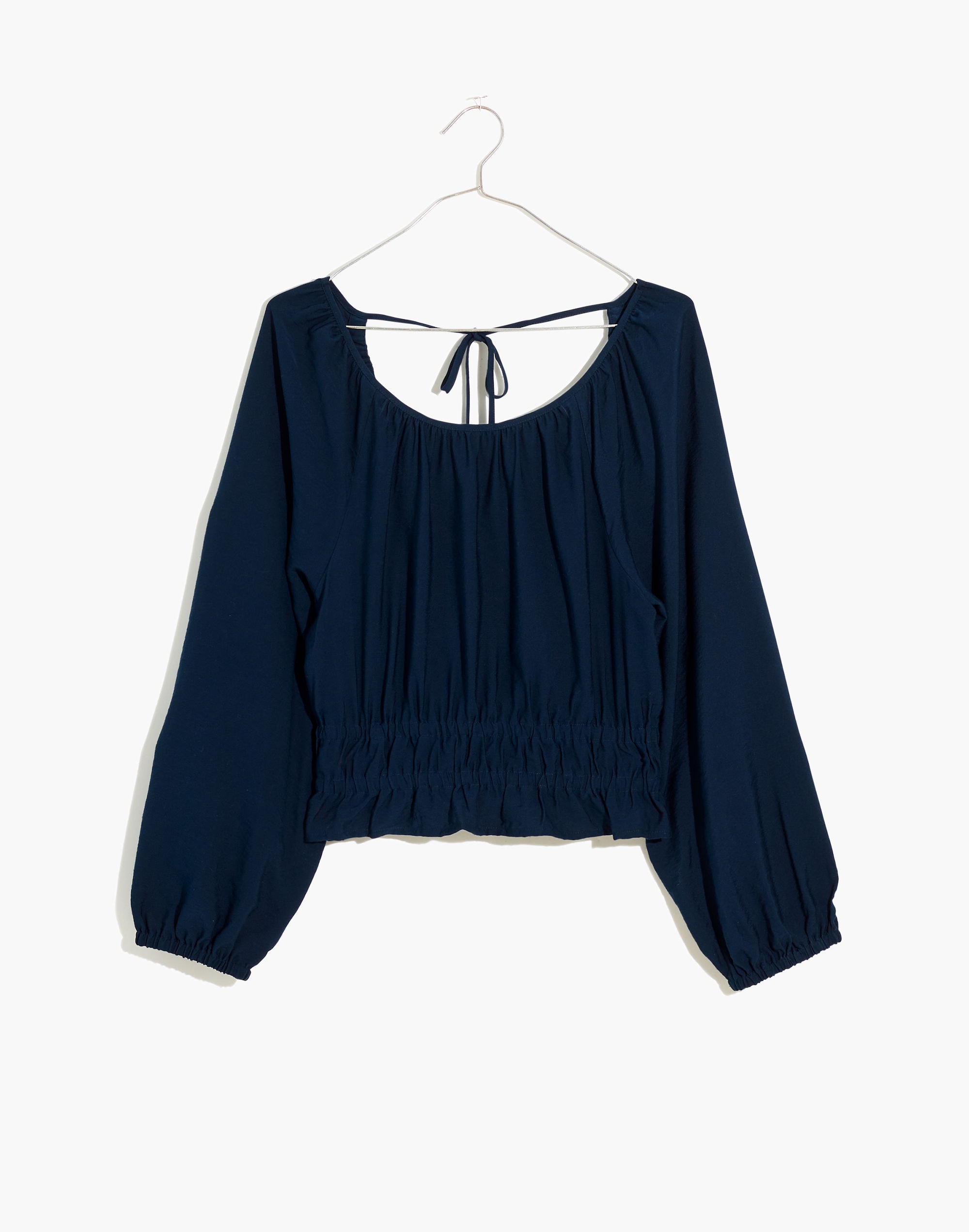 Twill Tie-Back Cutout Top