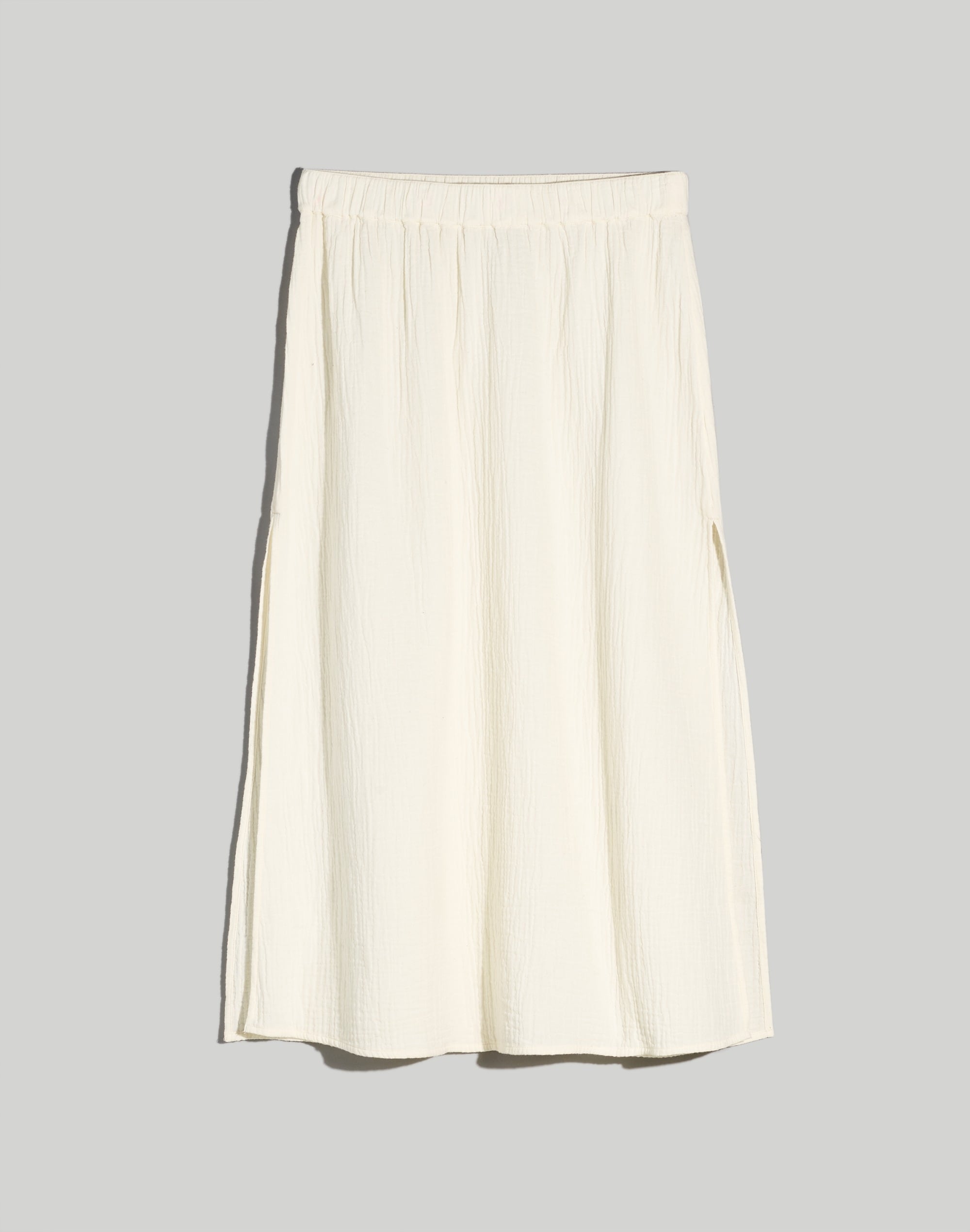 Double-Gauze Pull-On Midi Skirt