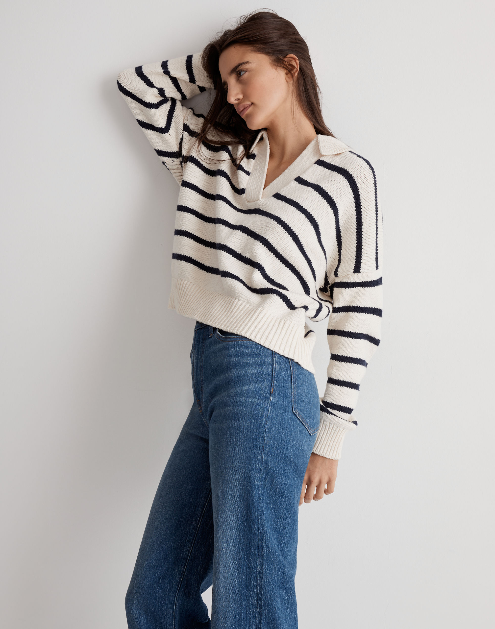 Dedham Polo Sweater in Stripe